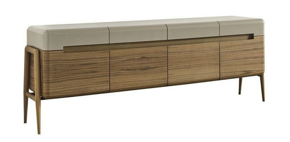 Xlmoebel Sideboard Braunes Holzsideboard mit viel Stauraum und eleganten Details (Sideboard), Hergestellt in Europa