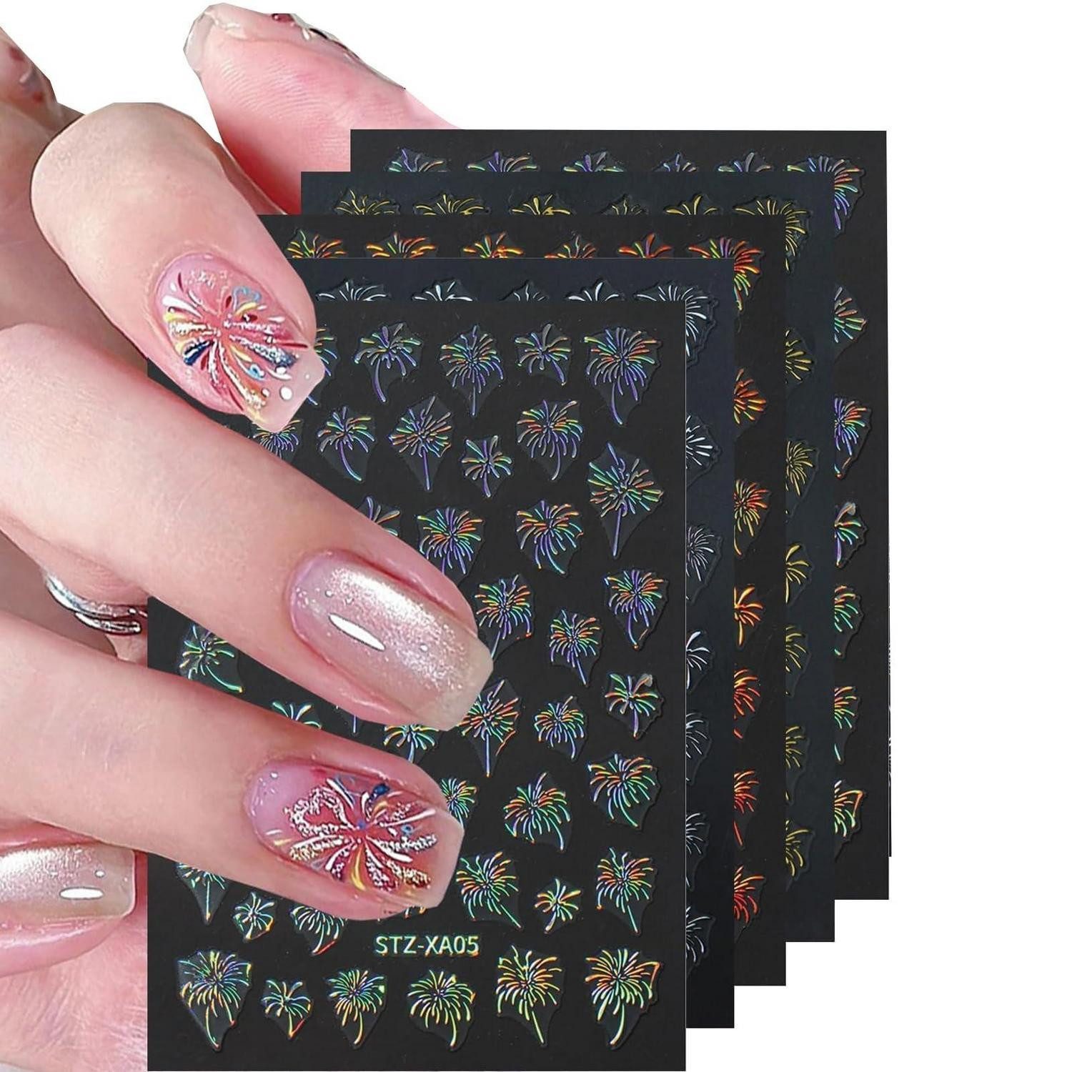 LuxusKollektion Nageldesign Zubehör Feuerwerk Nagelsticker Weihnachten 2026