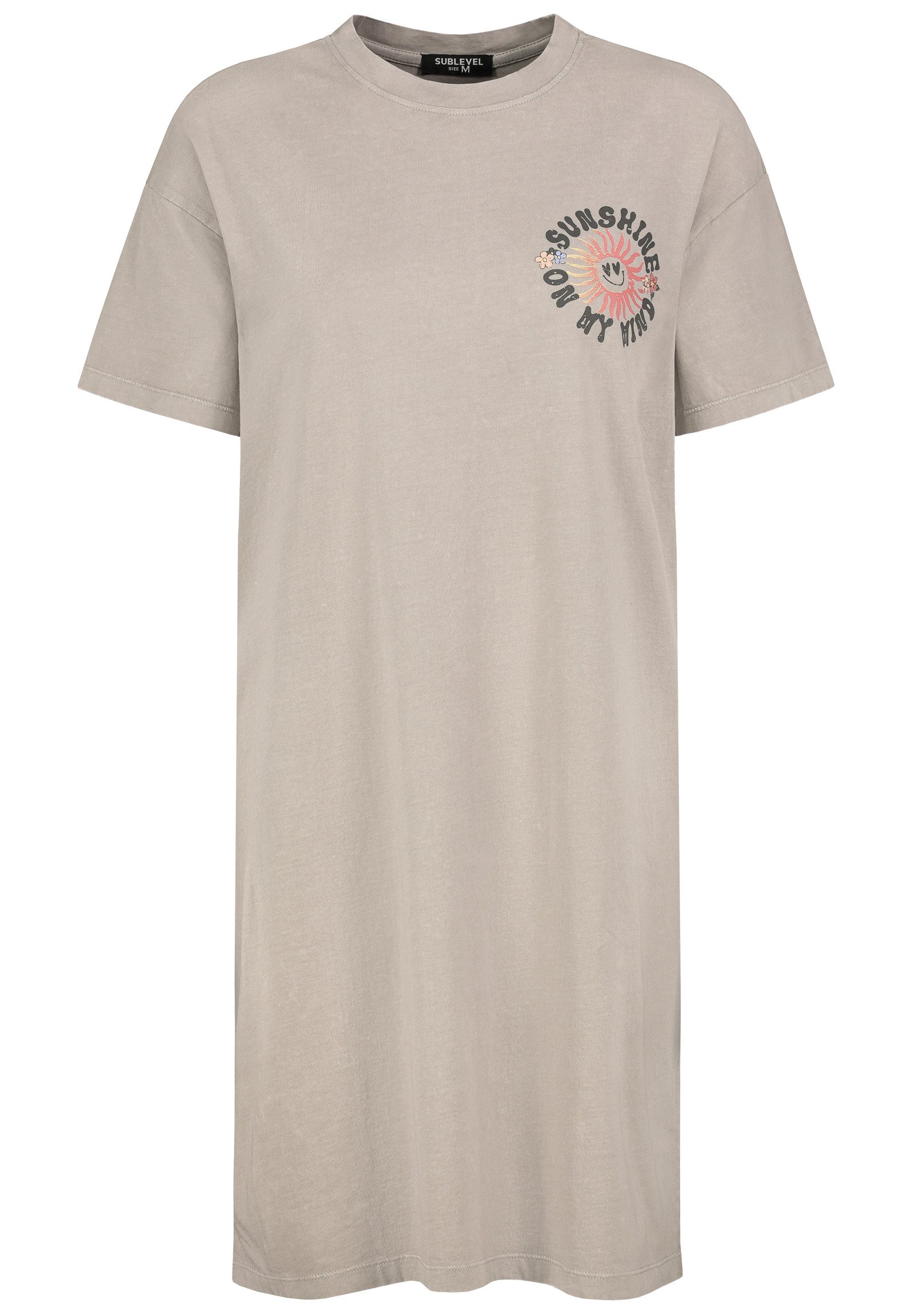 SUBLEVEL Shirtkleid Vintage-Wash mit Front- und günstig online kaufen