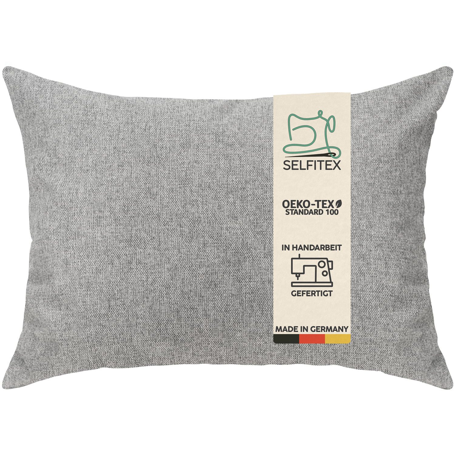 Selfitex Dekokissen 60 x 80 cm inkl. Füllkissen, Sofakissen, versch. Stoffe zur Auswahl, für Couch, Sofa und Bett