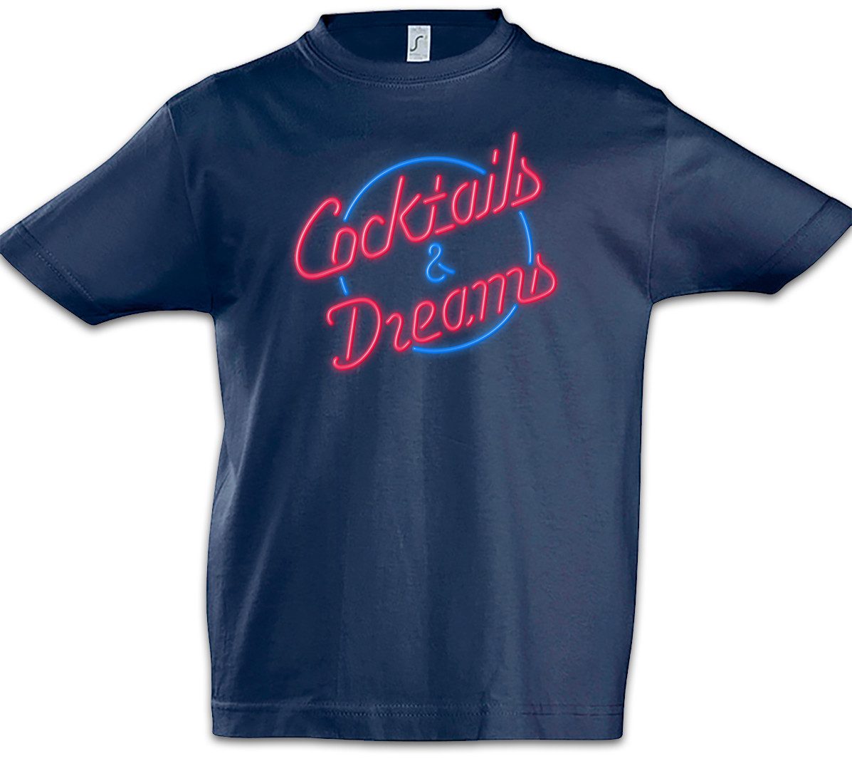 Urban Backwoods Print-Shirt Cocktails & Dreams Kinder T-Shirt Cocktail 80s Cruise Kult Movie Logo (1-tlg) Symbol Bar Mixer Kult