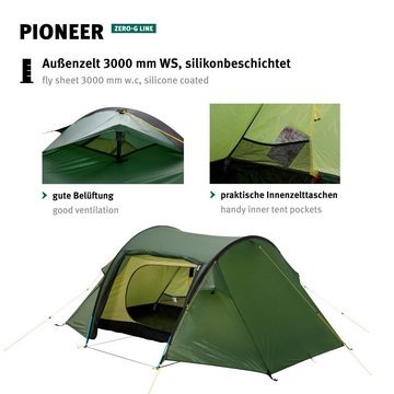 Wechsel Tunnelzelt Trekkingzelt Pioneer 2 Personen Tunnel, Camping Fahrrad Biwak Zelt 2,1kg