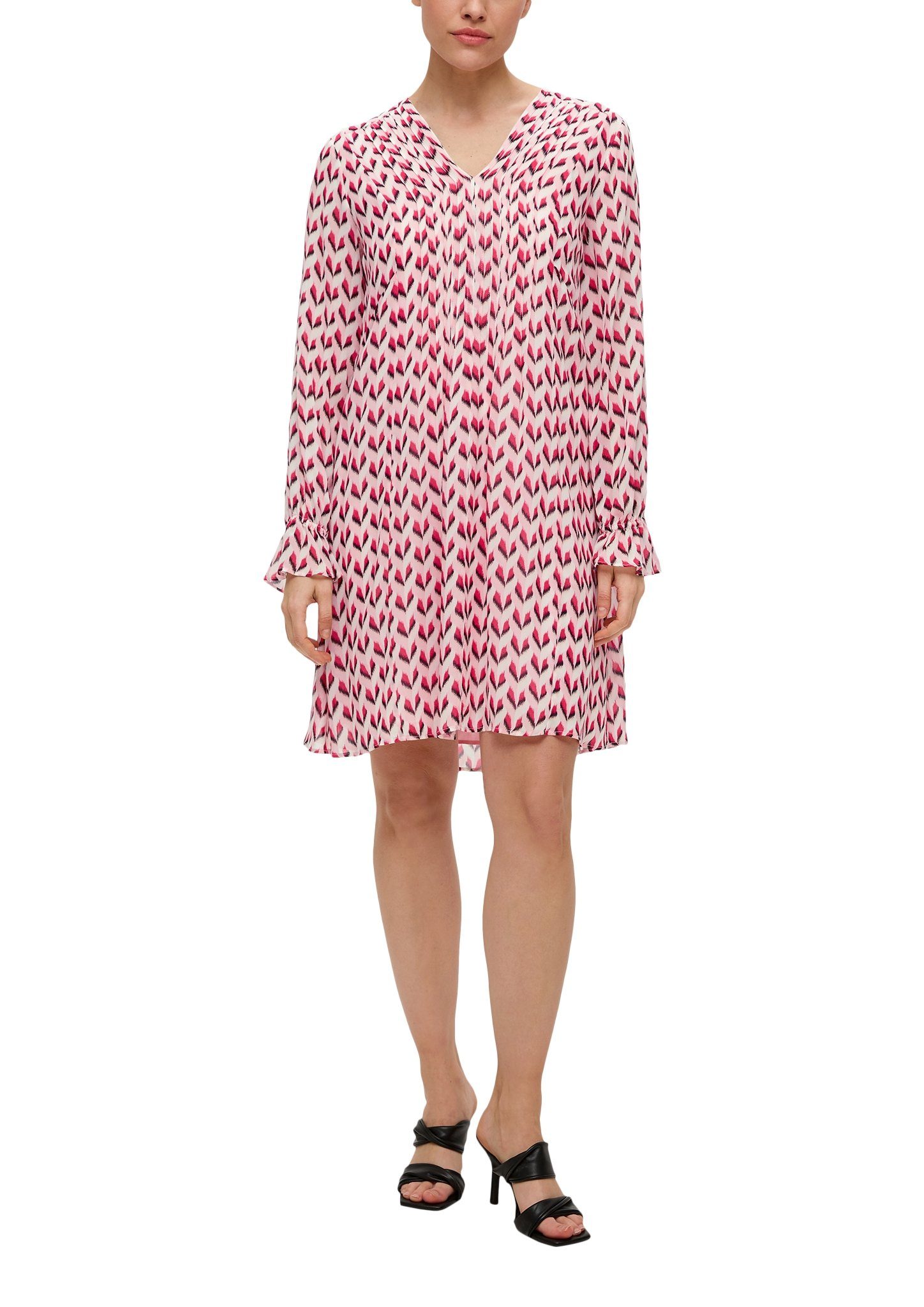 s.Oliver BLACK LABEL Tunikakleid mit Minimalprint günstig online kaufen