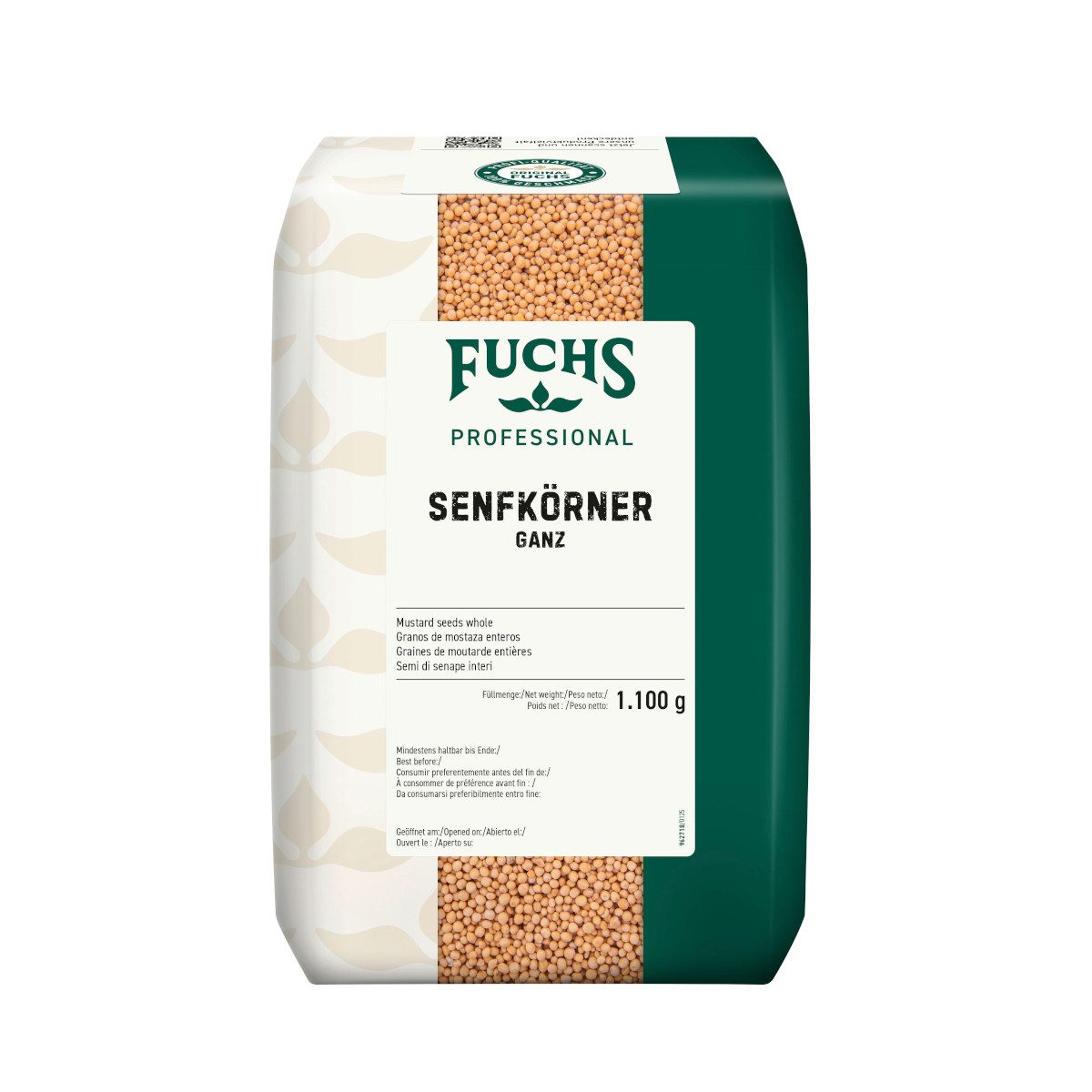 Fuchs Foodservice Gewürz, Fuchs Professional Senfkörner ganz leicht scharfes Aroma Packung 1100g