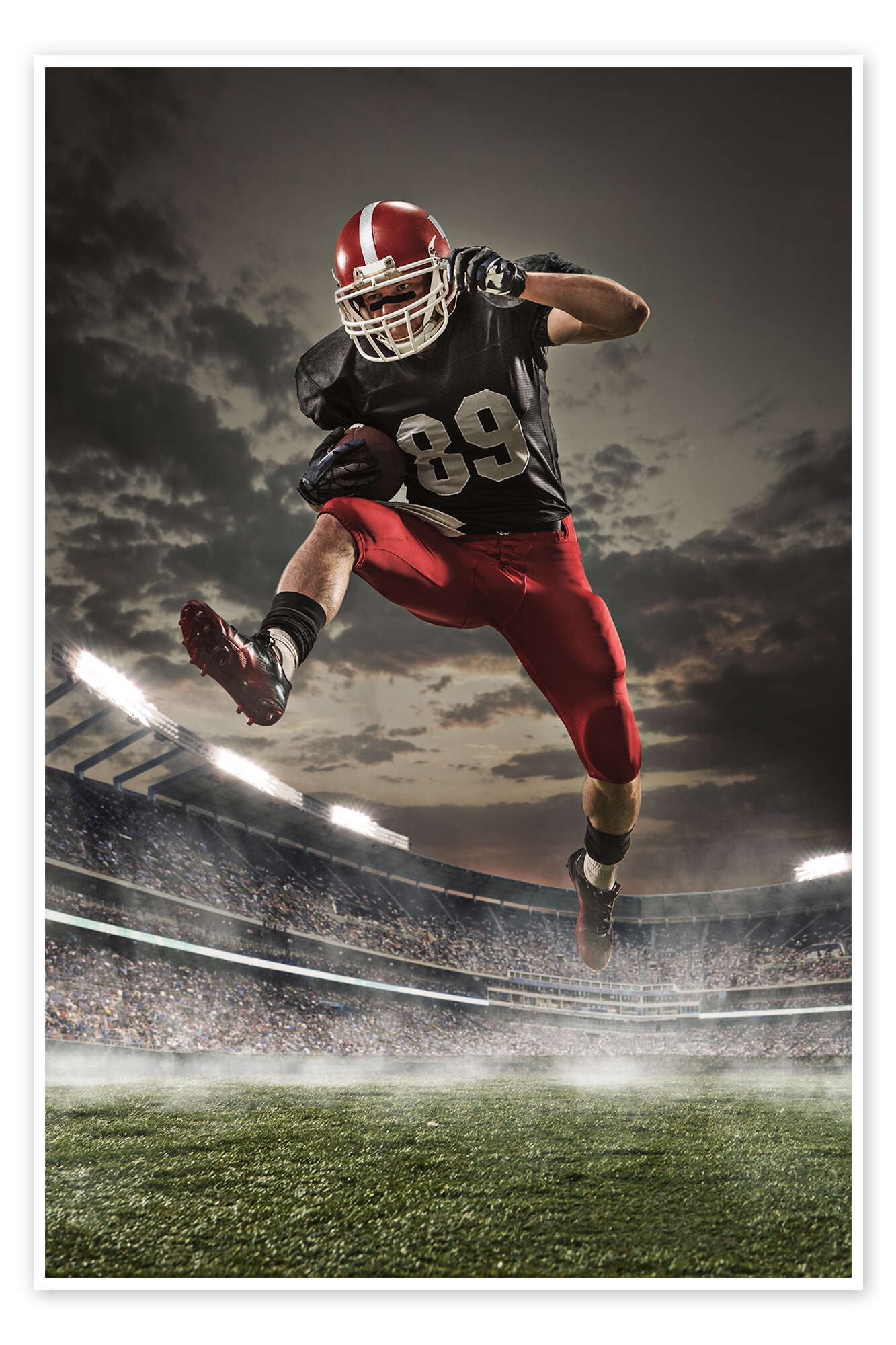 Posterlounge Wandbild Footballspieler in Aktion, Editors Choice, erhältlich als Poster, Leinwandbild, Wandsticker oder Acrylglasbild
