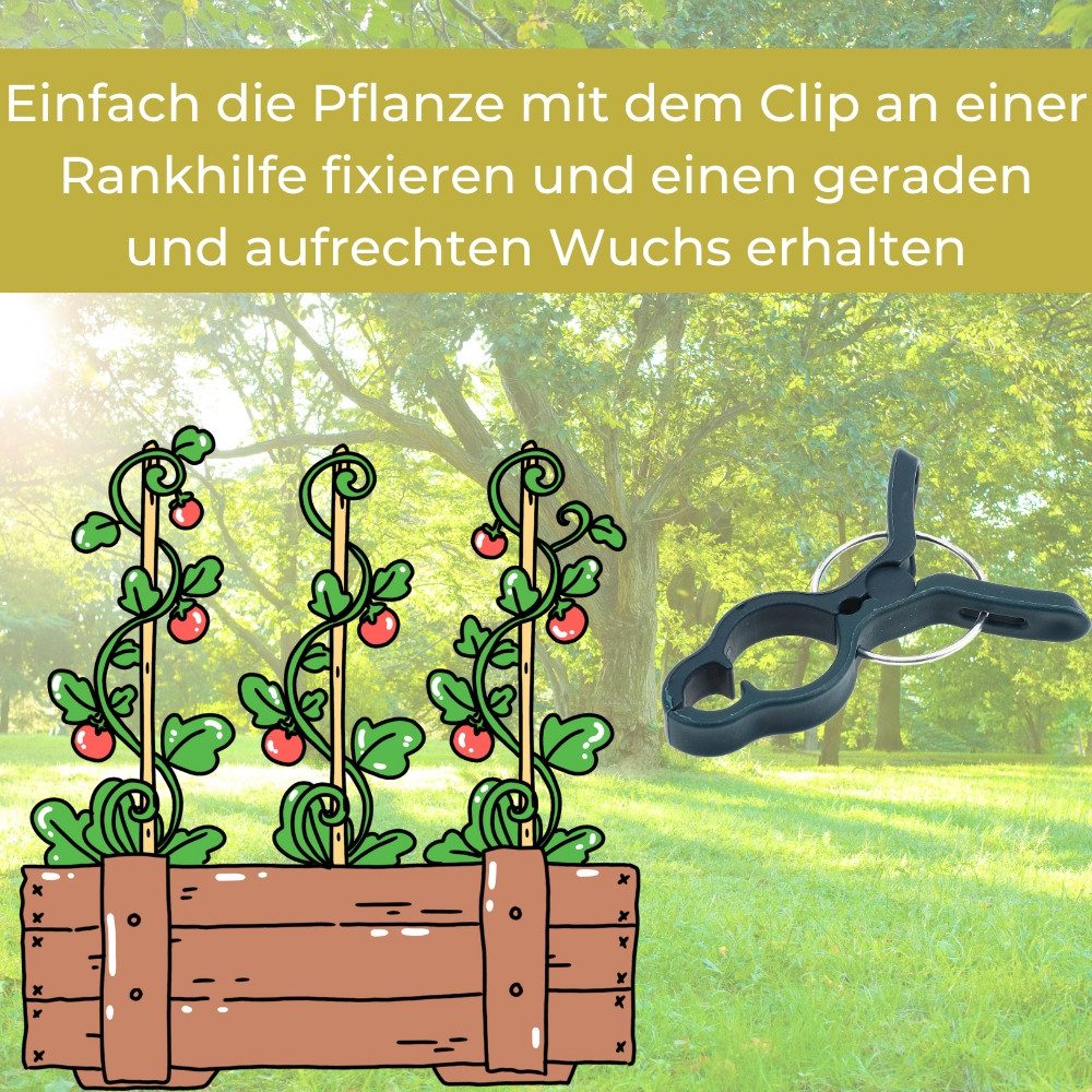 GarPet Pflanzschnur 6er Set 10 St.Pflanzen Clips Set Pflanzenhalter Krawatten Rankhilfe