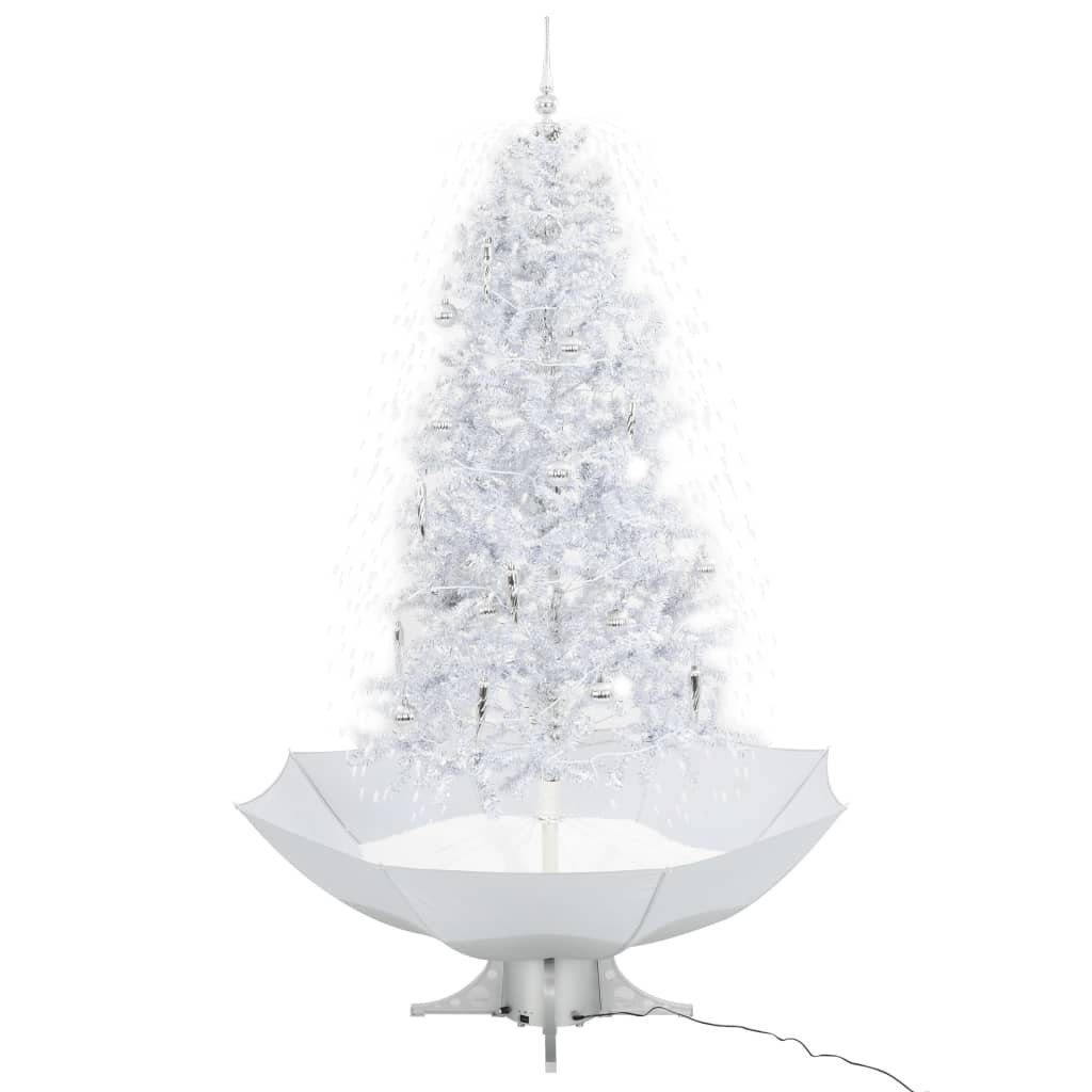 furnicato Künstlicher Weihnachtsbaum Schneiender 190 mit Weihnachtsbaum cm Schirmfuß Weiß