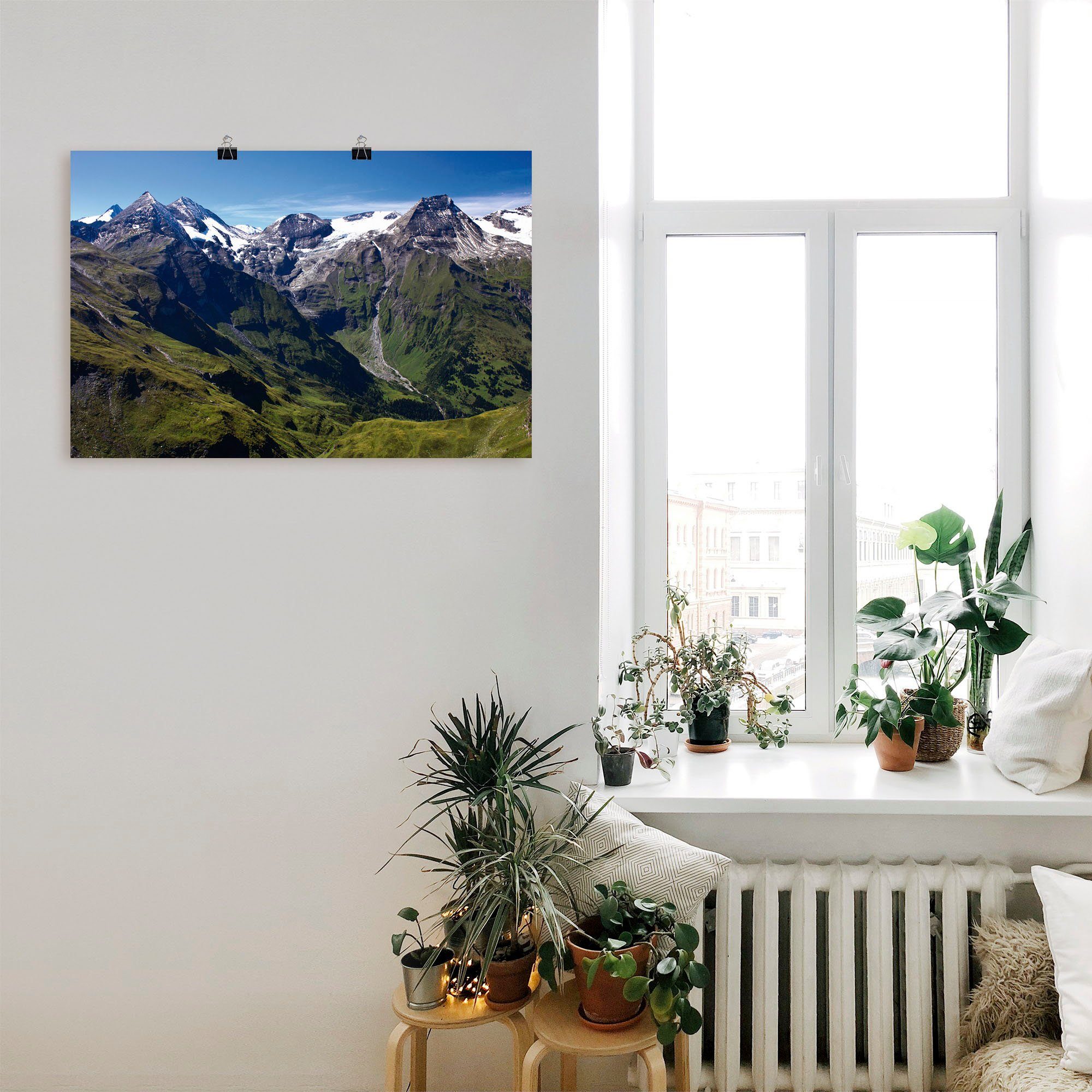 (1 rund um Wandbild Poster Wandaufkleber Größen Leinwandbild, St), als Berge Berge Artland versch. in Großglockner, den oder