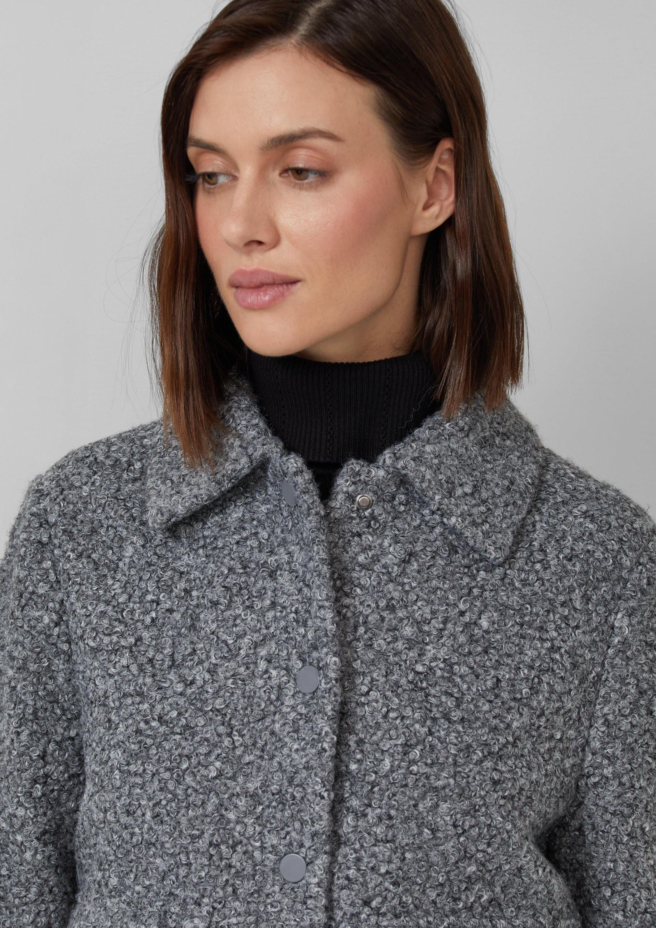 s.Oliver Funktionsjacke Indoor-Jacke Kurze Jacke mit Hemdkragen und Druckknöpfen – Bild 4 von 5