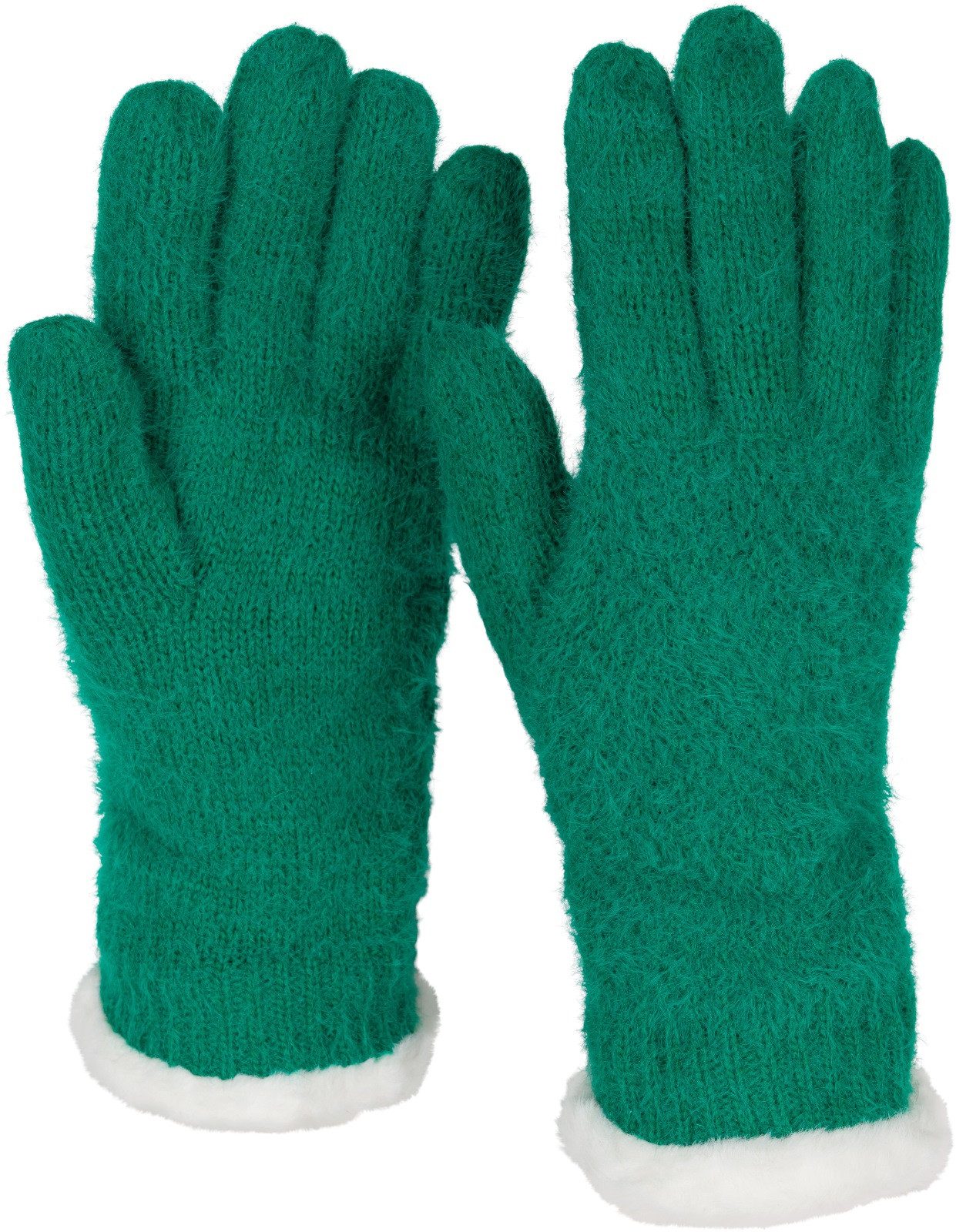 styleBREAKER Strickhandschuhe Strickhandschuhe mit Reiskornmuster und Fleece (1-St)