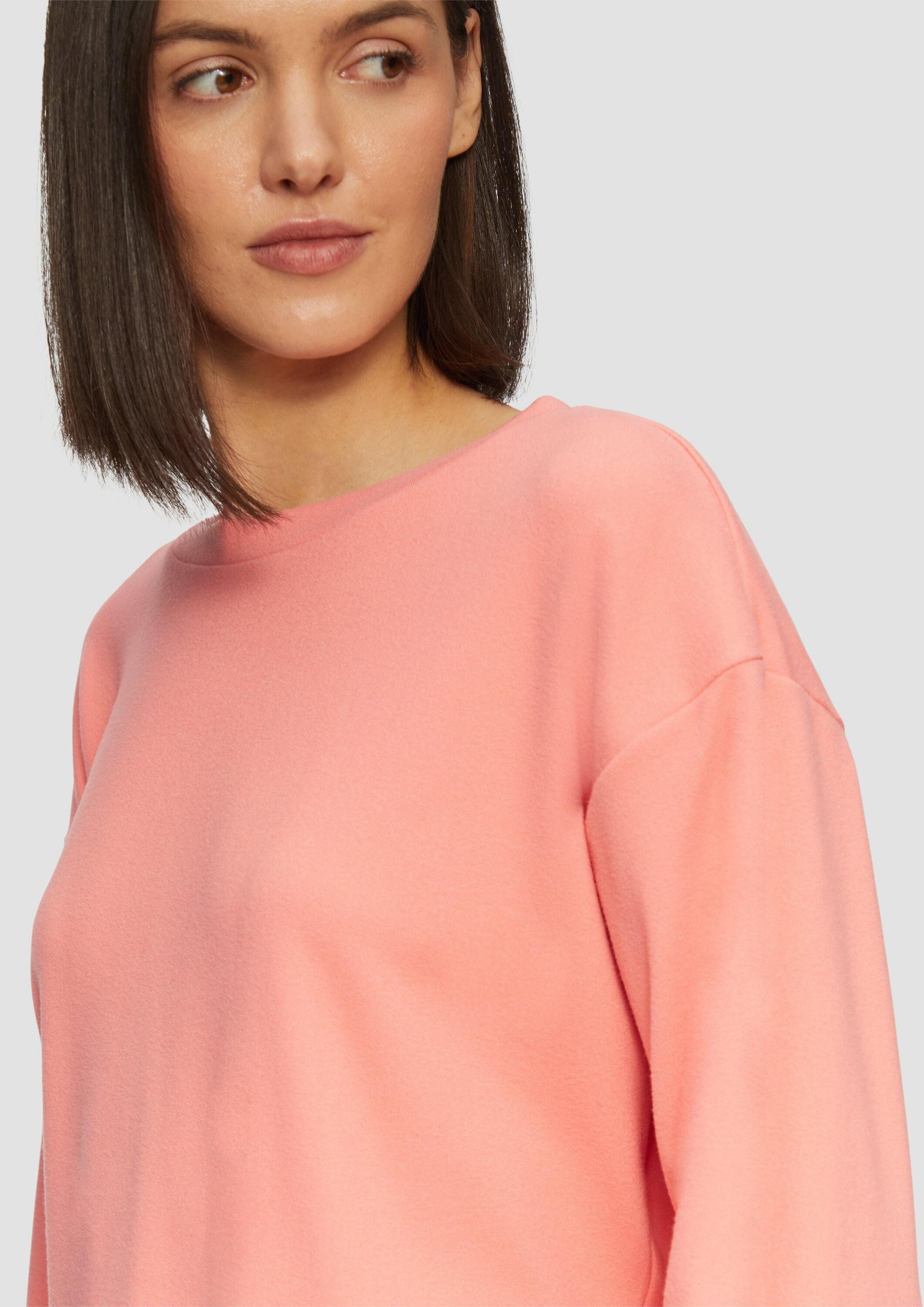 s.Oliver Sweatshirt Sweatshirt Sweatshirt mit Faltendetail am Ärmel – Bild 4 von 5