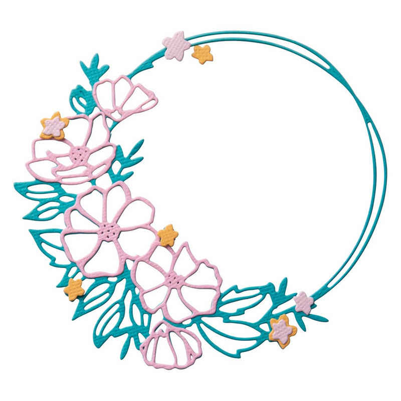Sizzix Motivschablone Stanzschablone Floral Round, Thinlits