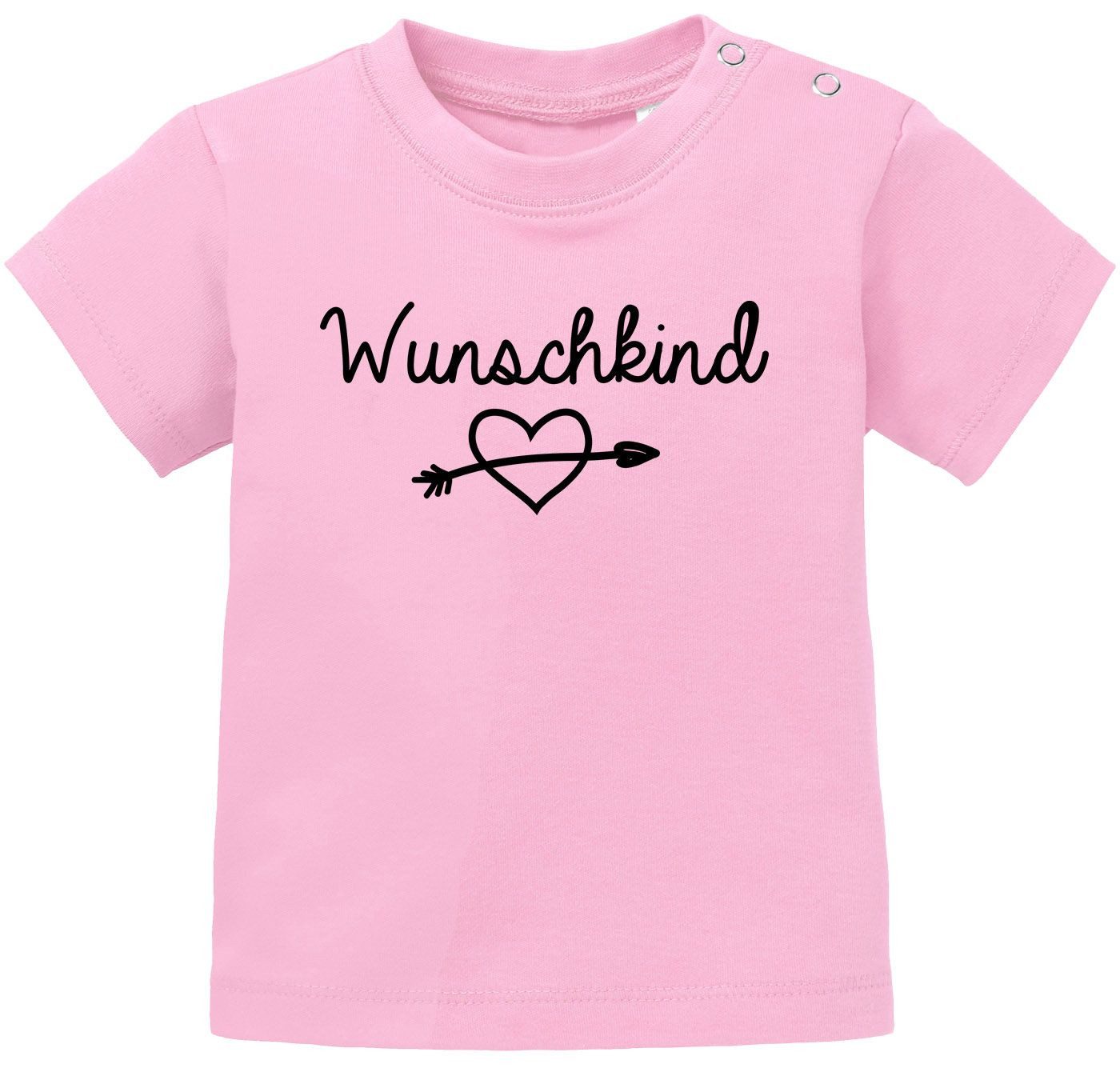 Print-Shirt Baby T-Shirt kurzarm Babyshirt Wunschkind Jungen Mädchen Shirt