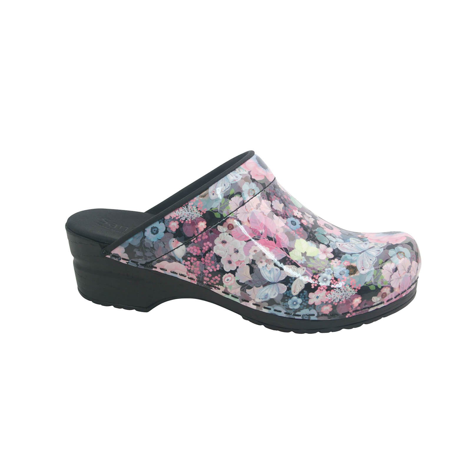 Original-Isalena Open Clog Rose Print Sandale
