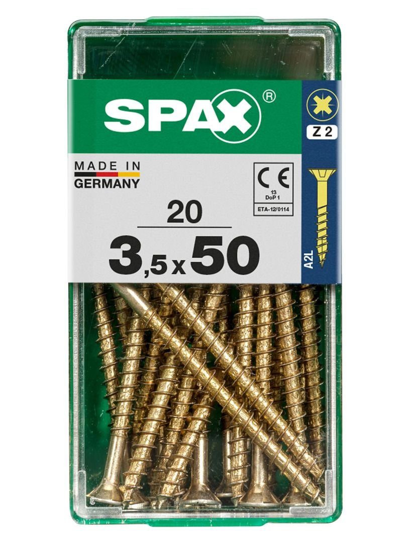 SPAX Holzbauschraube Spax Universalschrauben 3.5 x 50 mm PZ 2 - 20 Stk.
