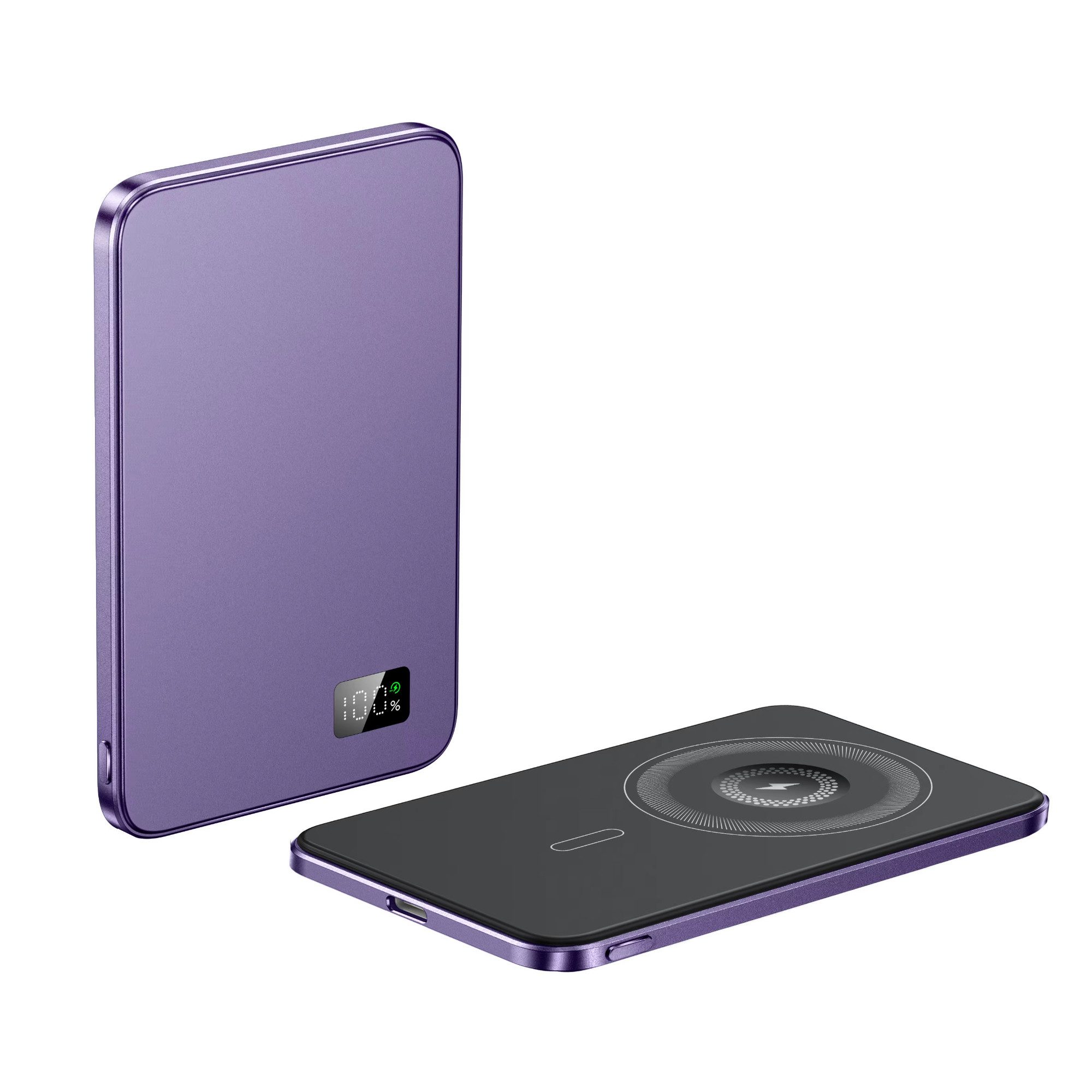 Velmeo Powerbank 5000/10000 mAh - Magnetisch für MagSafe / iPhone Android Powerbank 5000 mAh (1 St), Kabelloses Laden, LED Display, Akkustandanzeige