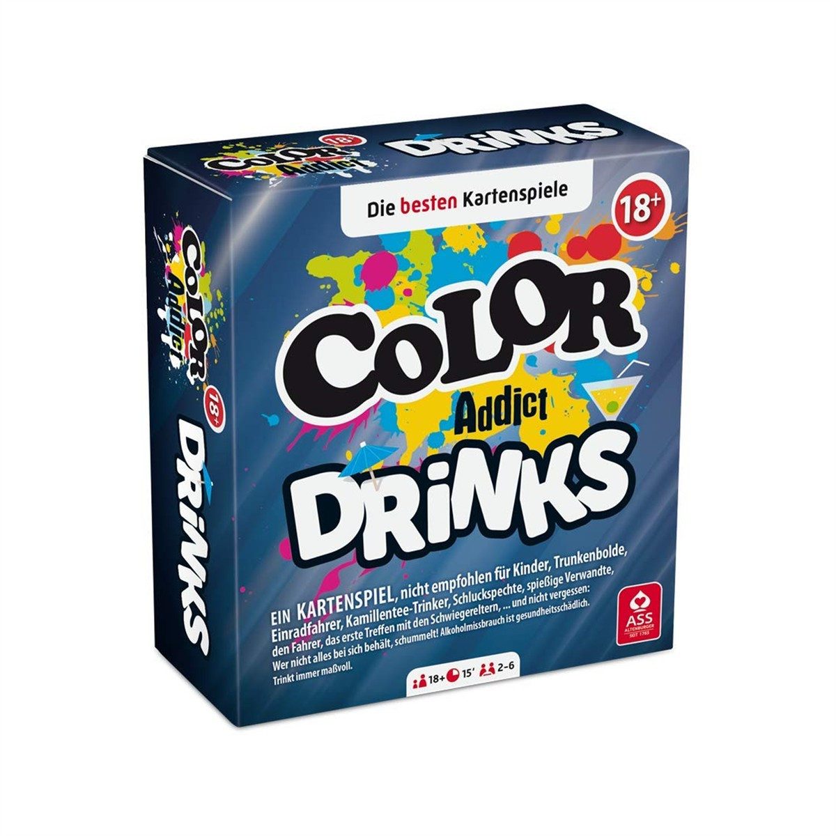ASS Spiel Ass Color Addict Drinks Partyspiel 18+ beste Kartenspiel 2-6 Spieler