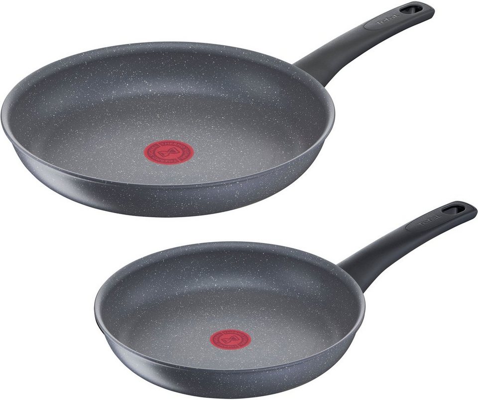 Tefal Pfannen-Set G15090 Healthy Chef, Aluminium (Set, 2-tlg), Mineralia+  Antihaftversiegelung, Thermo-Signal, Induktion, Ø 24/28 cm