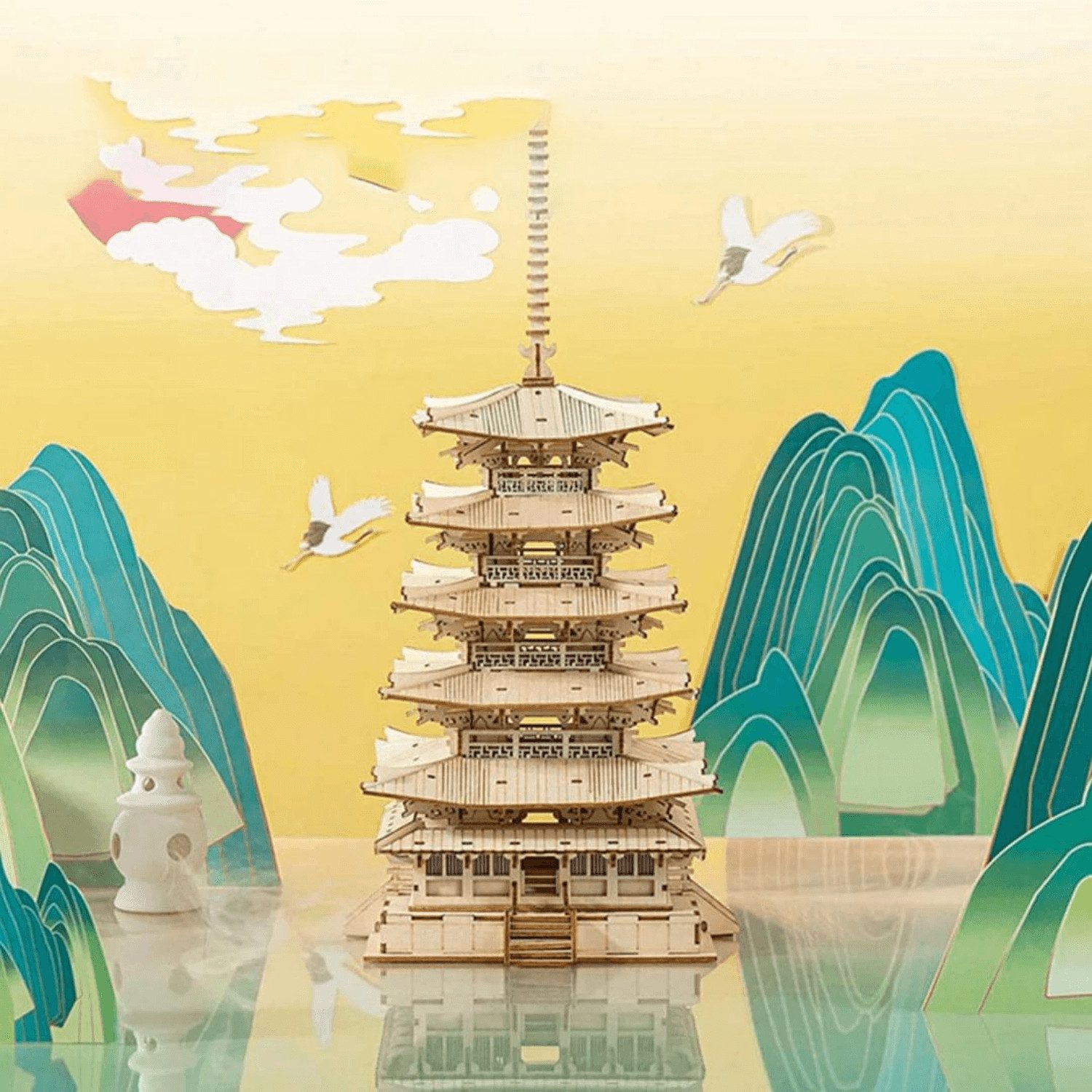Puzzle Robotime Five-storied Pagoda Mechanisches Holzpuzzle