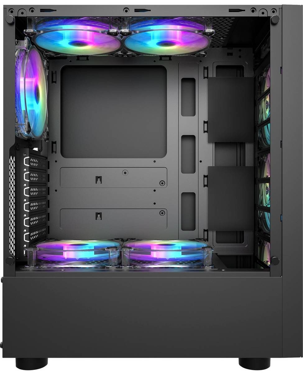 Darkflash Gaming-Gehäuse Wave Tower USB3.0 Computer Gamer Case PC-Gehäuse bis zu 5 Lüfter Seite