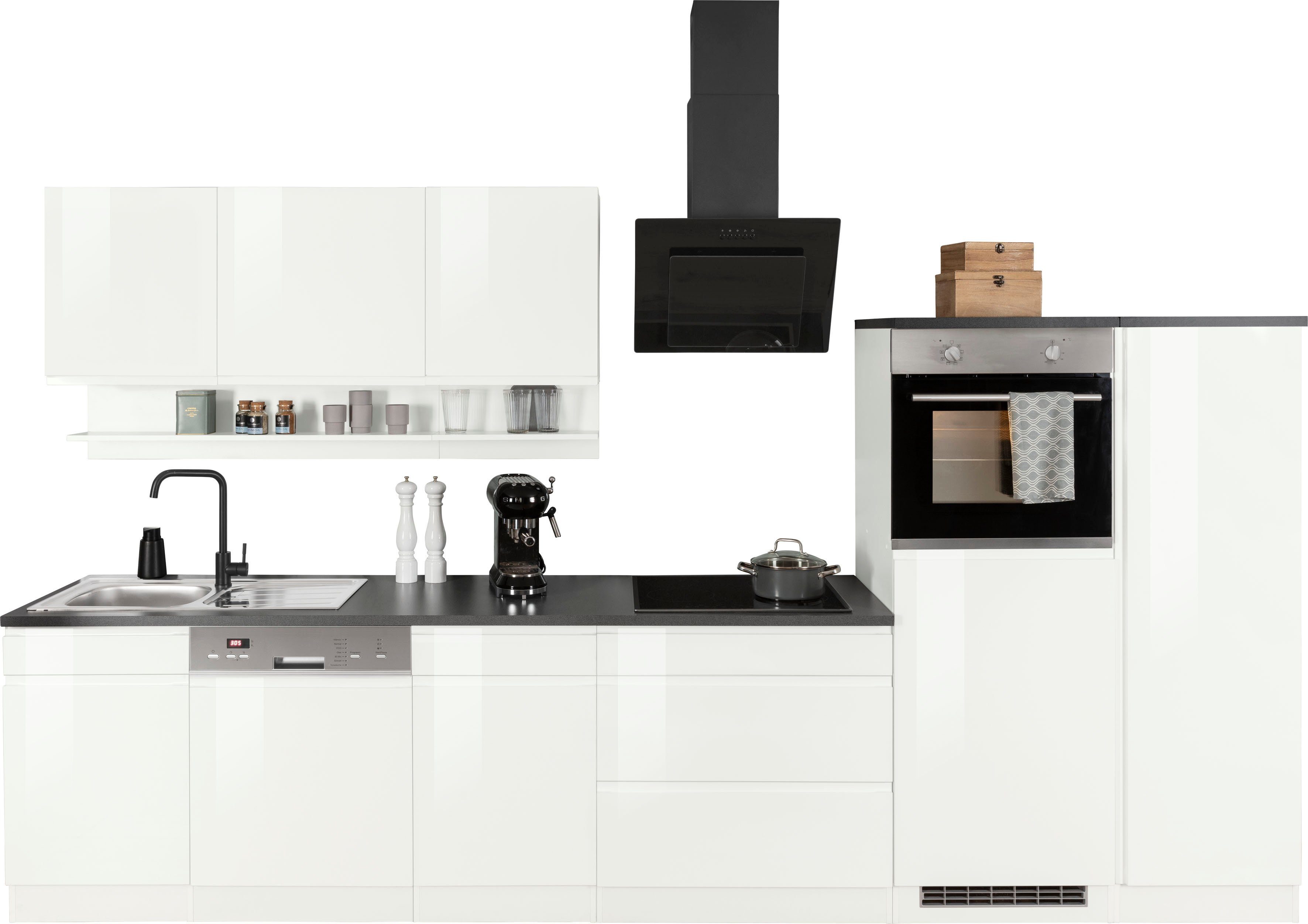 KOCHSTATION Küchenzeile KS-Virginia, Breite 350 cm, wahlweise mit Induktion