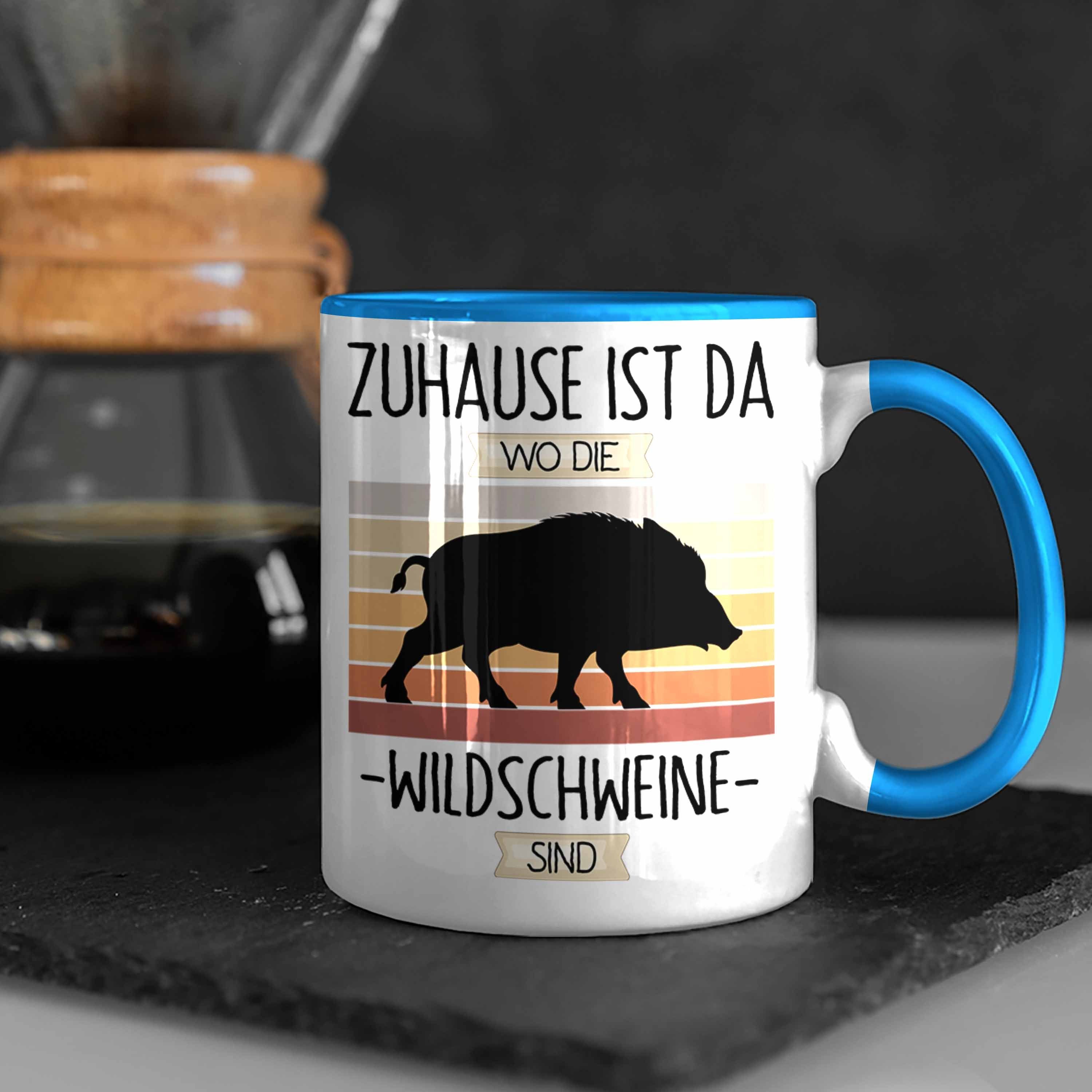 Wo Tasse Tasse Lustiger Geschenk Geschenkidee Spruch Zuhause Blau Trendation Ist Jäger Di Da