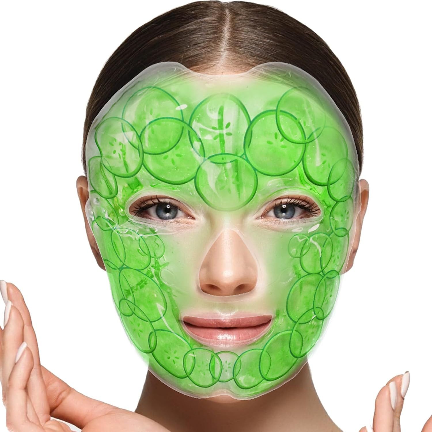 COOL-i ® Gesichtsmaske Gel-Gesichtsmaske,Kalt & Warm Anwendung,Medizinisches Gel, BPA-frei, Gegen Augenringe, Schwellungen und Migräne. Wiederverwendbar