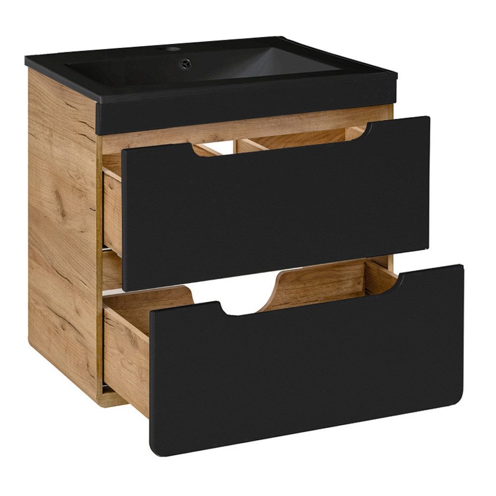 Lomadox Waschtisch NEW-LUTON, schwarz in seidenmatt günstig online kaufen