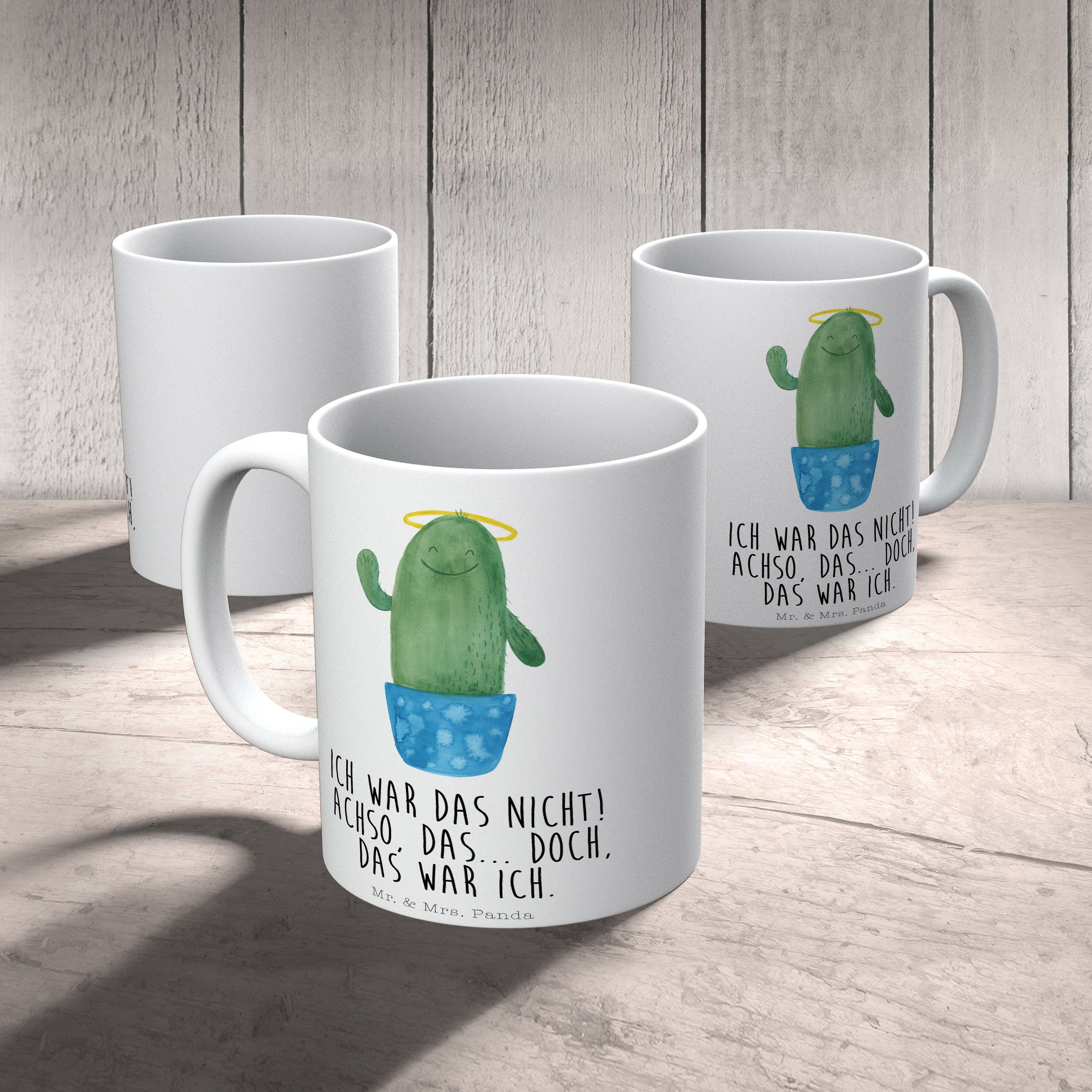 Kaffeetasse, & Freundin, Tasse Mrs. Tasse - Panda Geschenk, Sprüche, Heilig - Mr. Keramik Kaktus Weiß