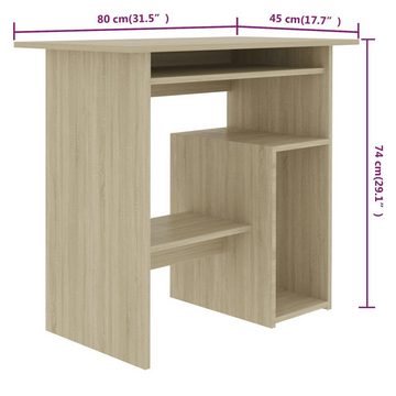 vidaXL Schreibtisch Schreibtisch Sonoma-Eiche 80x45x74 cm Holzwerkstoff