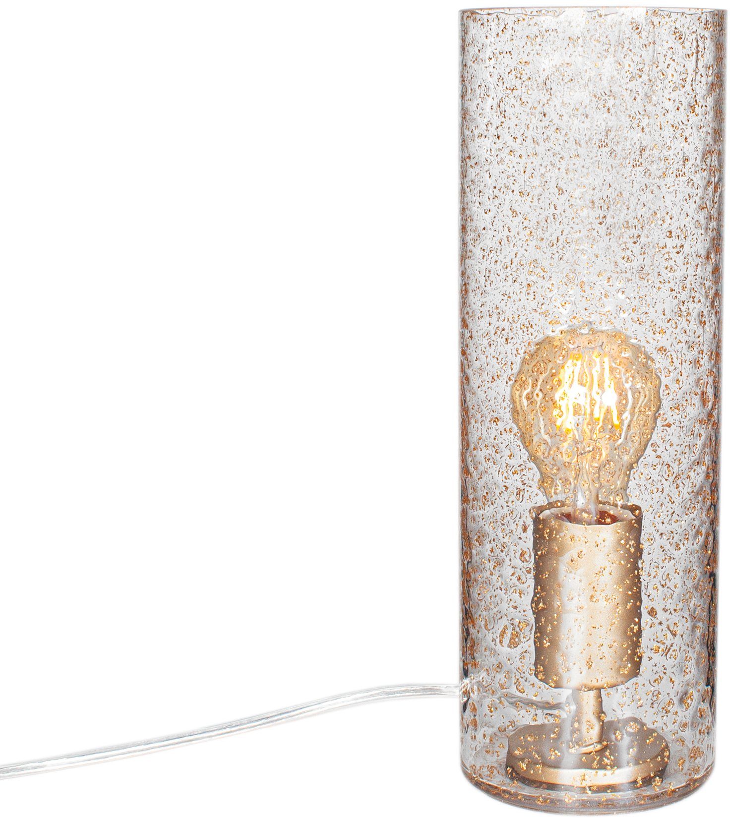 By Rydens Tischleuchte Golden, ohne Leuchtmittel, Tischleuchte aus Glas, 30 cm hoch | Tischlampen
