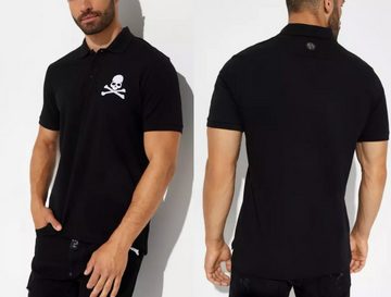 PHILIPP PLEIN Poloshirt PHILIPP PLEIN Skull Polo Shirt Polohemd Leather PP Hexagon Patch Hemd