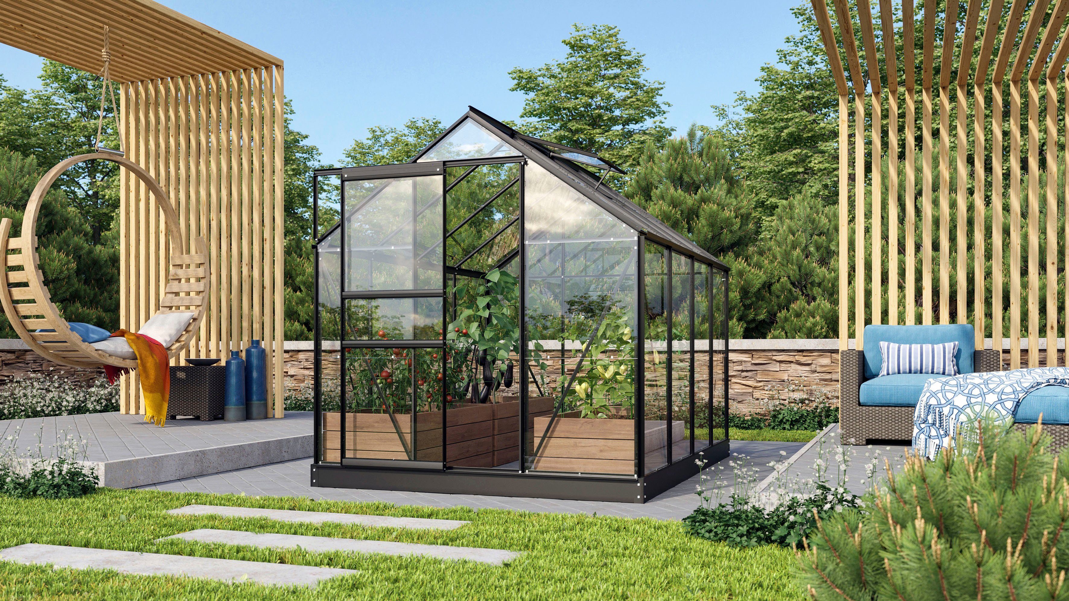 Vitavia Gewächshaus Venus 5000, BxTxH: 195 x 257 x 197 cm, 3 mm Wandstärke, günstig online kaufen
