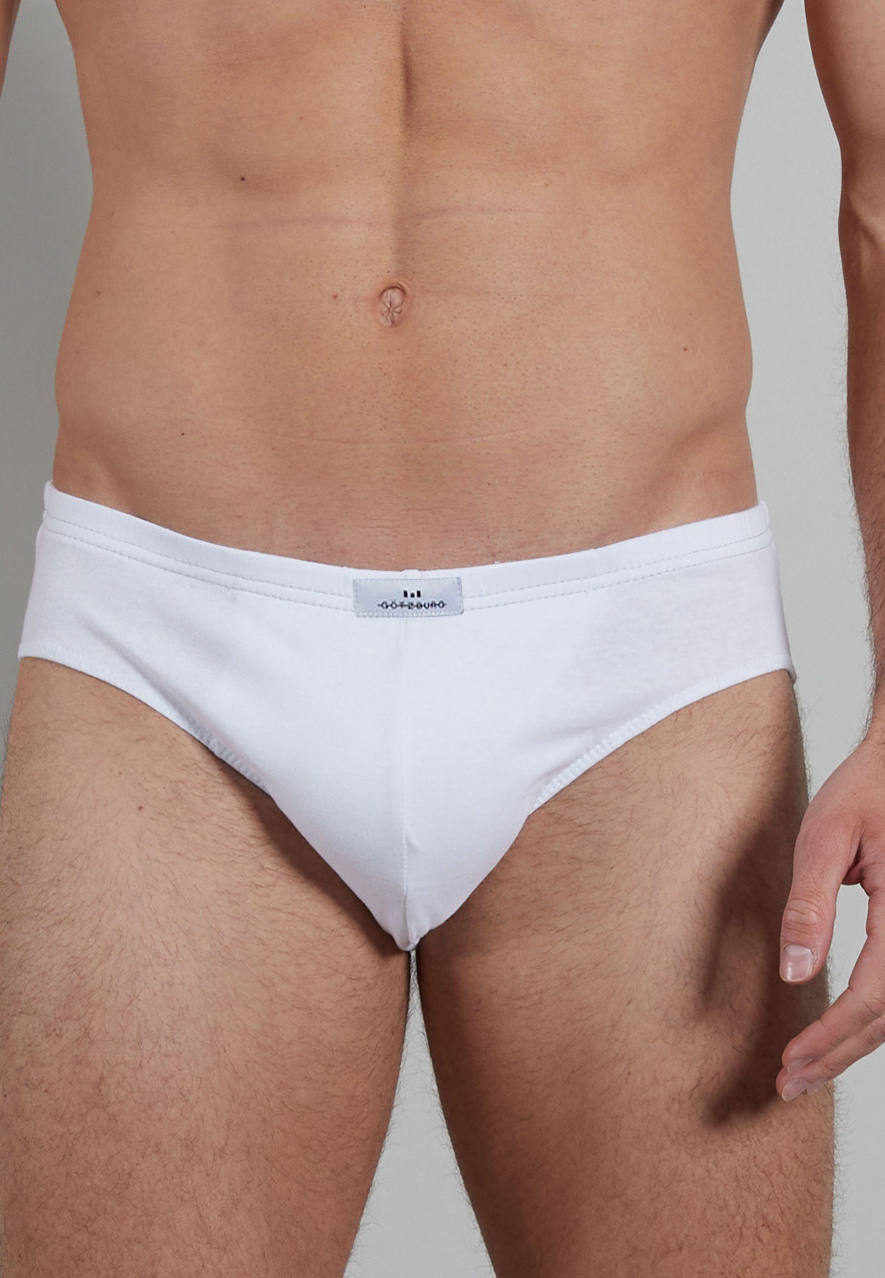 GÖTZBURG Slip GÖTZBURG Herren Sport-Slip weiß uni 5er Pack (5-St)