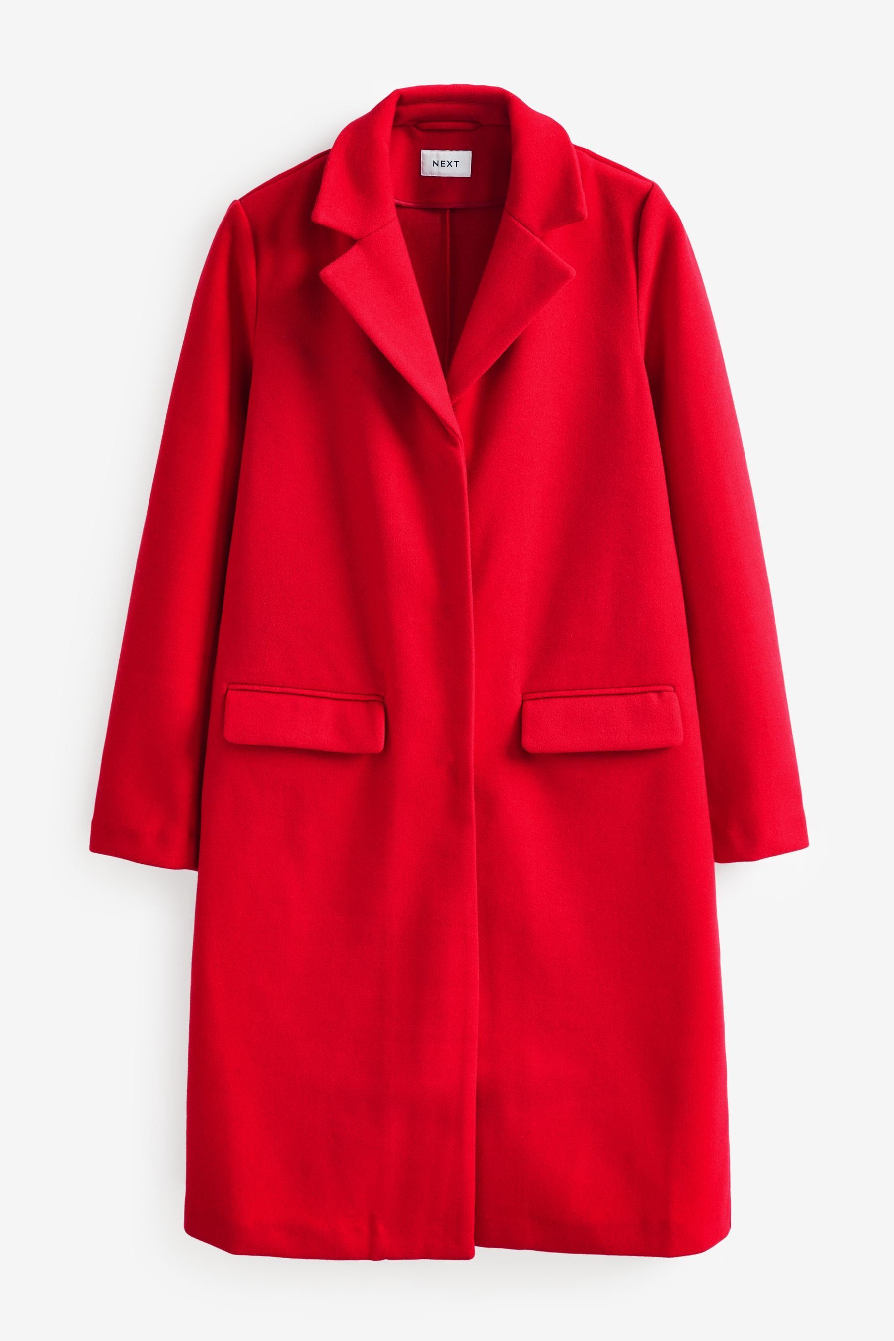 Next Fellimitatjacke Edler Mantel mit durchgehender Knopfleiste (1-St)