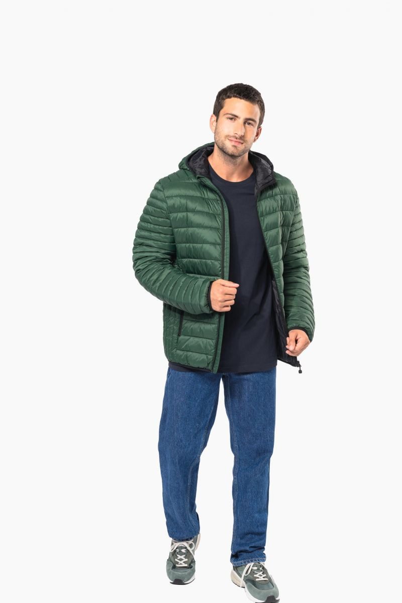 Kariban Outdoorjacke Leichte Herren-Steppjacke mit Kapuze