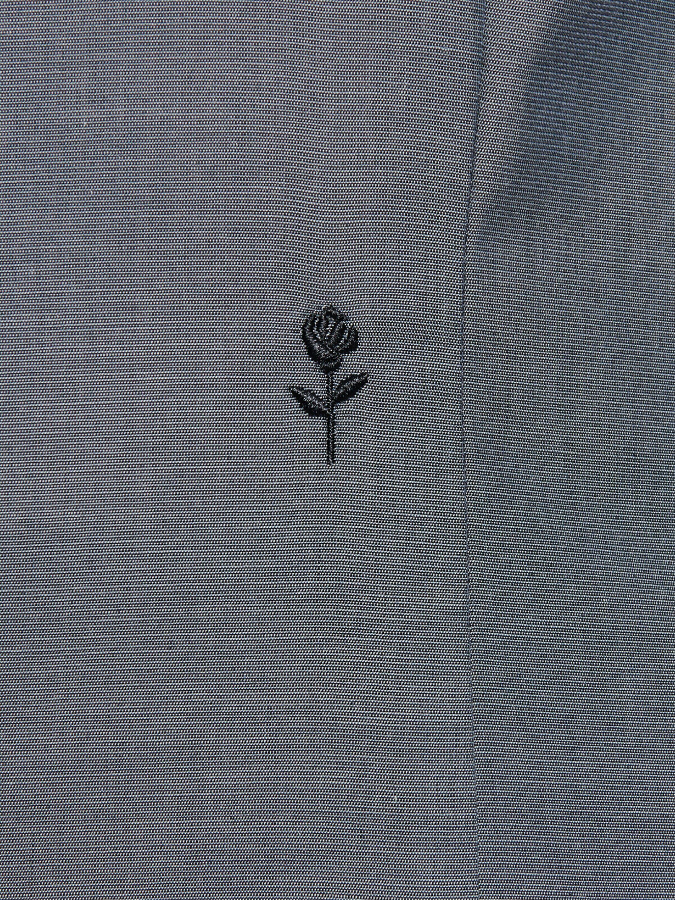 seidensticker Langarmbluse (1-tlg) Falten, Grau(33) Stickerei, Detail Weiteres