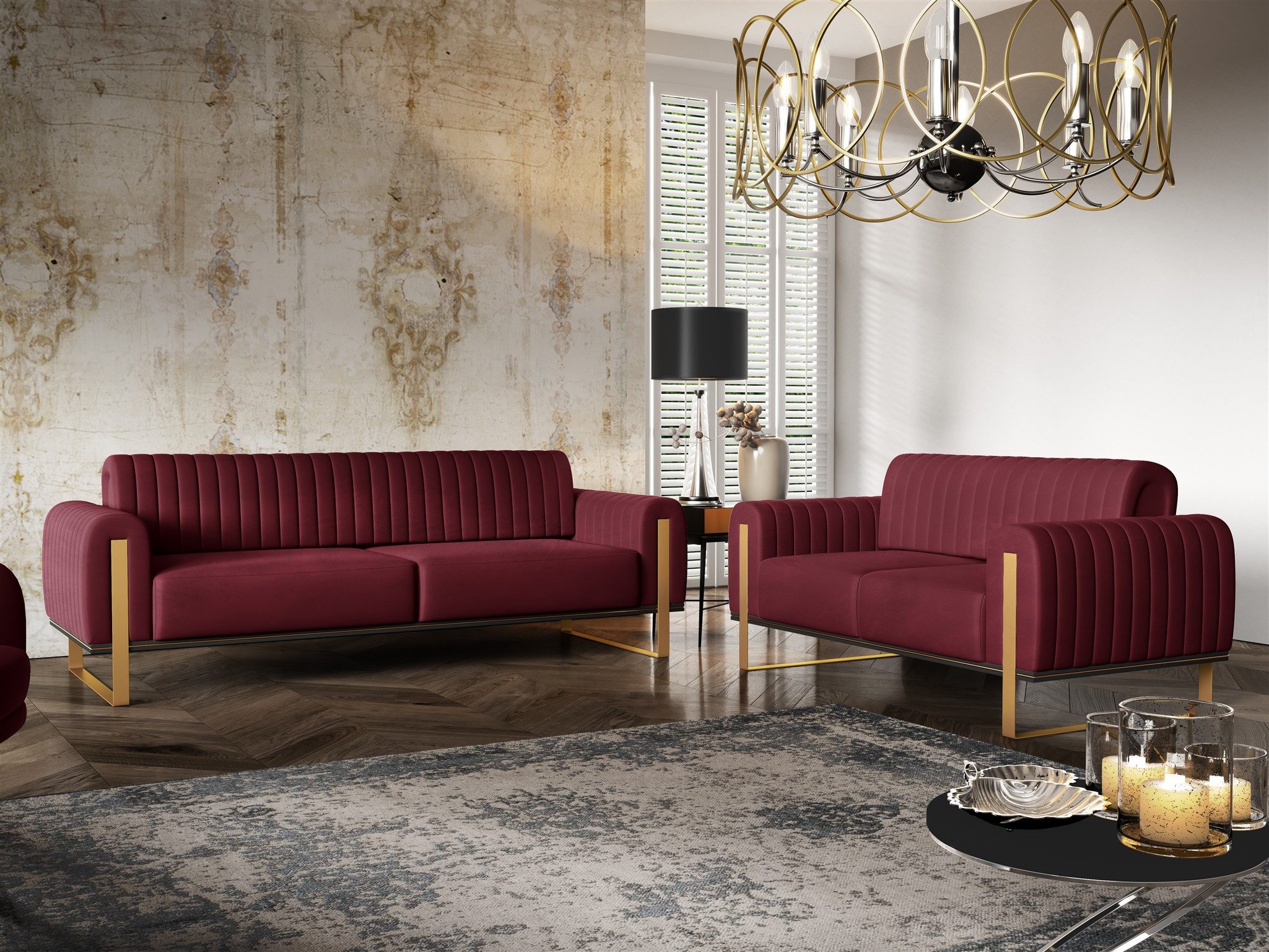 Fun Möbel 2-Sitzer Sofa Designersofa VALERIE günstig online kaufen