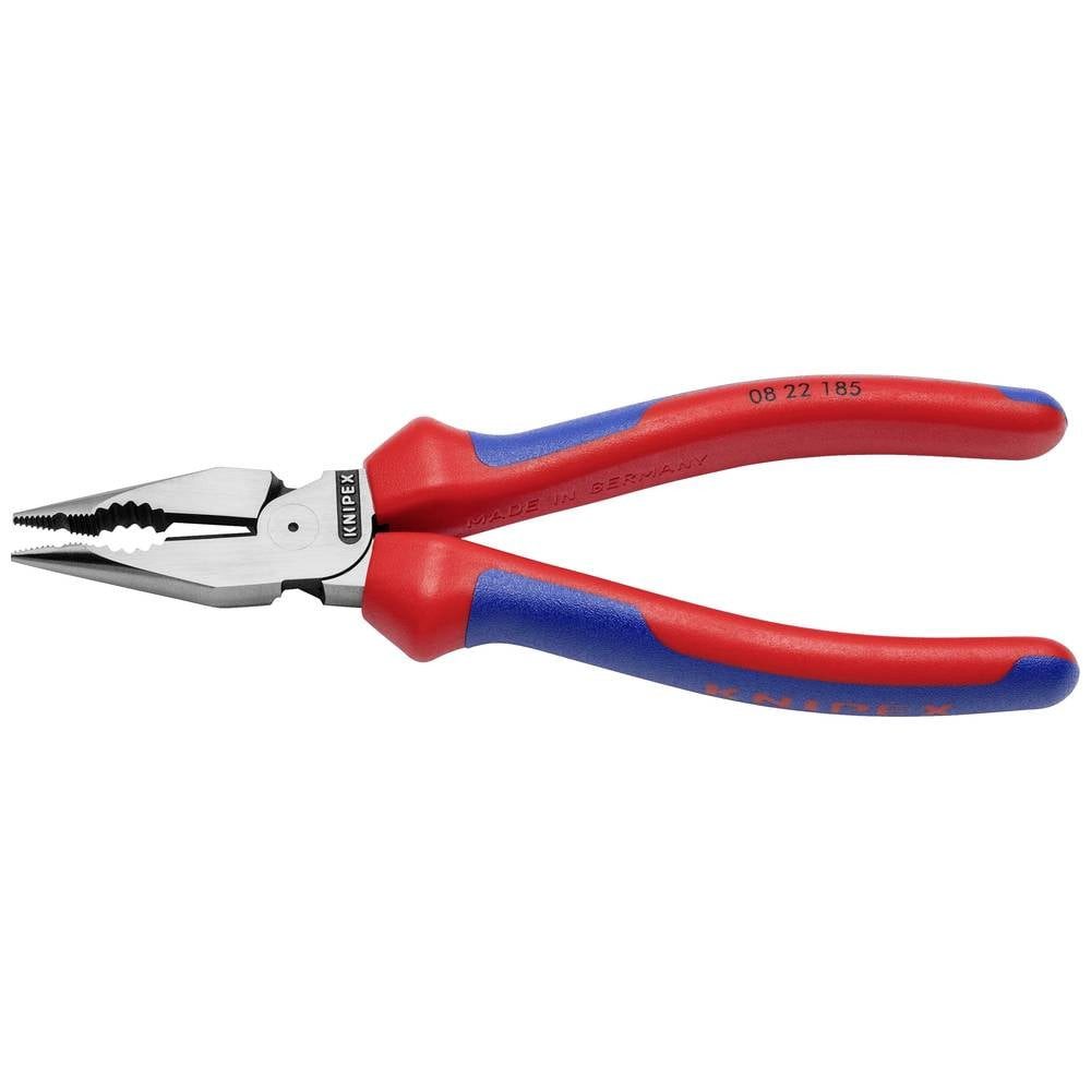 Knipex Spitzzange Spitz-Kombizange mit Mehrkomponenten-Hülle atramentiert 185 08 22 185