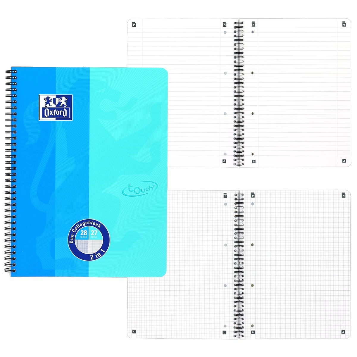 HAMELIN PAPERBRANDS Collegeblock Oxford Collegeblock touch 2in1 Lineaturen 27/28 30/50 Blatt DIN A4