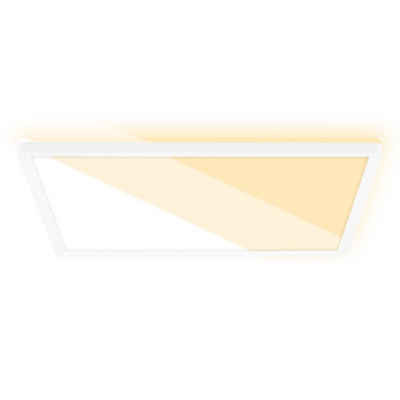 Briloner Leuchten Panel 7558016, CTS Weißtonwechsel, indirektes Licht, LED fest verbaut, Neutralweiß, Warmweiß, Deckenlampe, 42 x 42 x 2,9cm, Weiß, 22W, ultraflach, Wohnzimmer, Flur