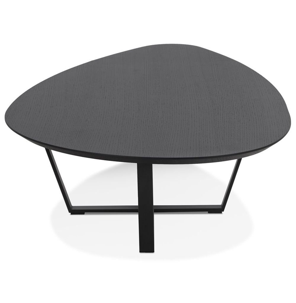 KADIMA DESIGN Beistelltisch FRIDOLIN Schwarz Massivholz Holz Couchtisch