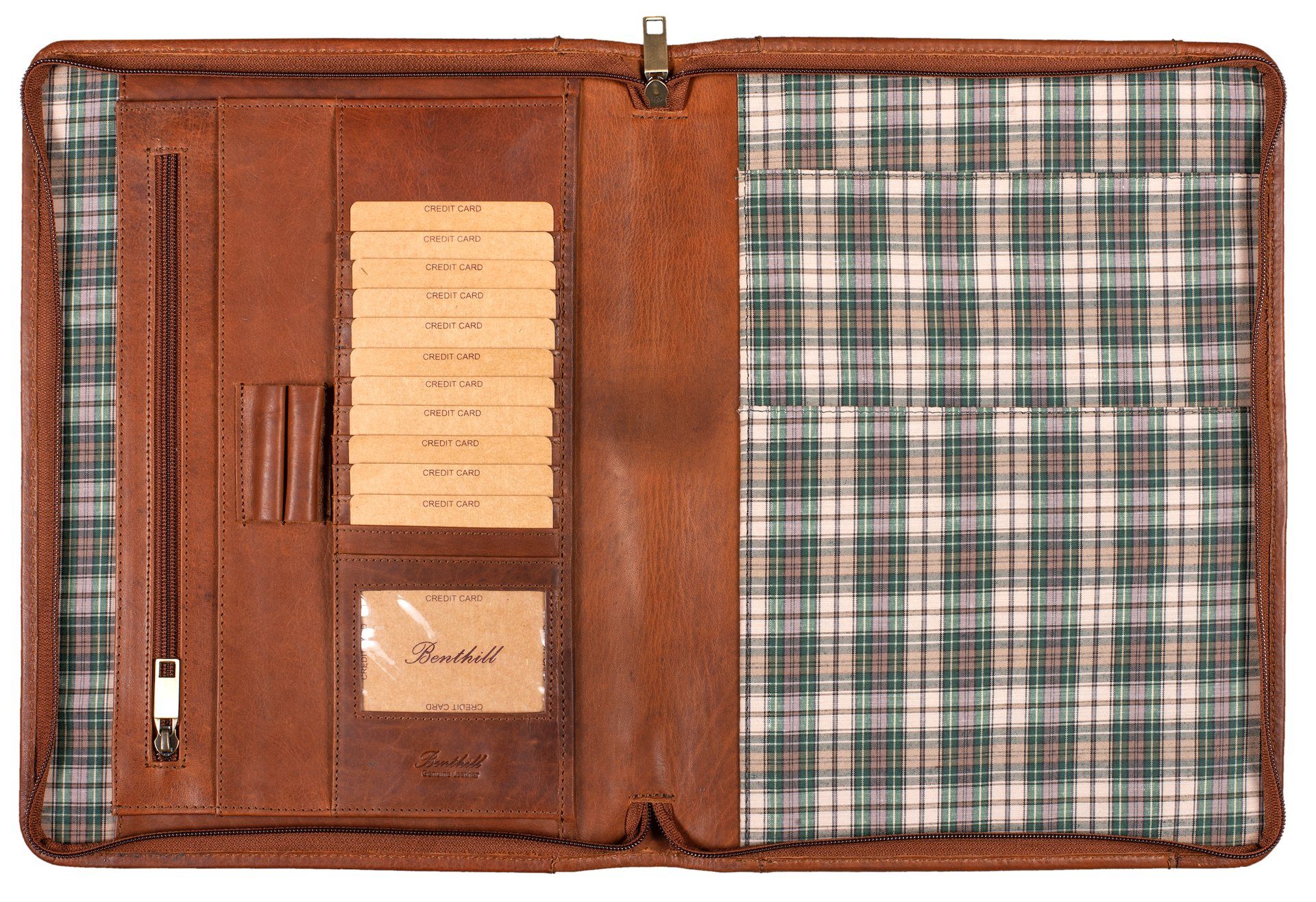 Benthill Aktenmappe A4 Mappe Arbeitsmappe Konferenzmappe Echt Leder Schreib günstig online kaufen