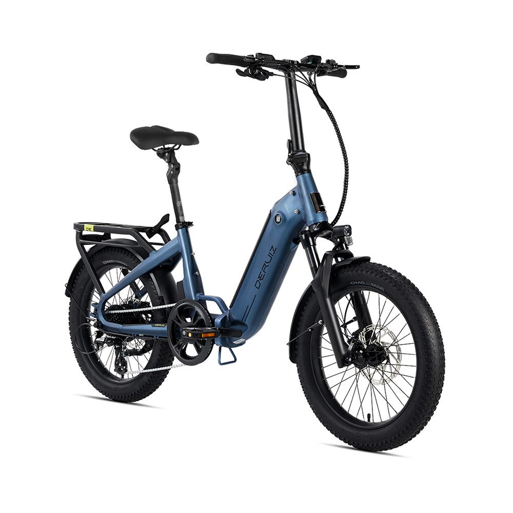 DERUIZ E-Bike Faltrad E‑Faltrad, 20 Zoll, Elektrofahrrad für Damen & Herren, bis 143 km, 8 Gang SHIMANO SHIMANO ALTUS 11-32T Schaltwerk, Kettenschaltung, Heckmotor, 500 Wh, (mit Akku-Ladegerät, mit Werkzeug), Kompakt & faltbar, hohe Reichweite, starker Motor