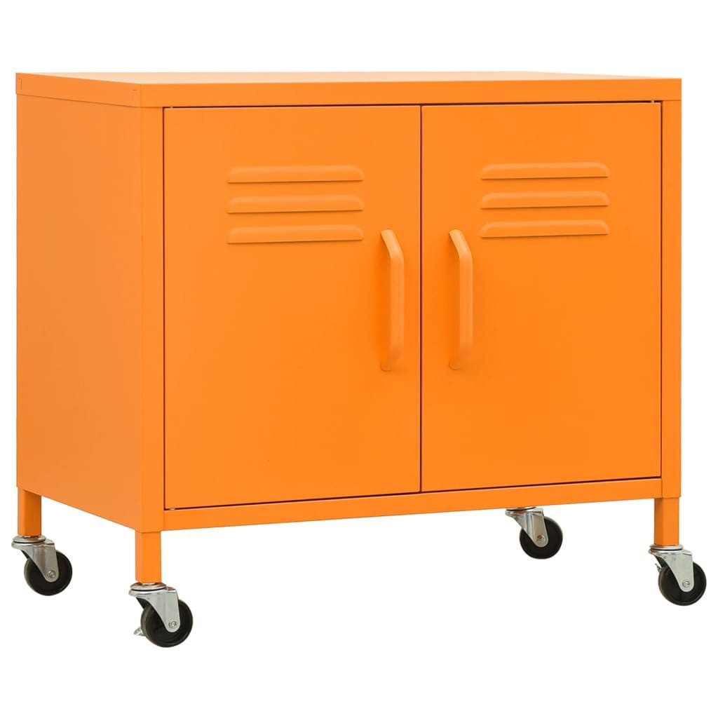 Aktenschrank Lagerschrank Orange 60x35x49 cm Stahl