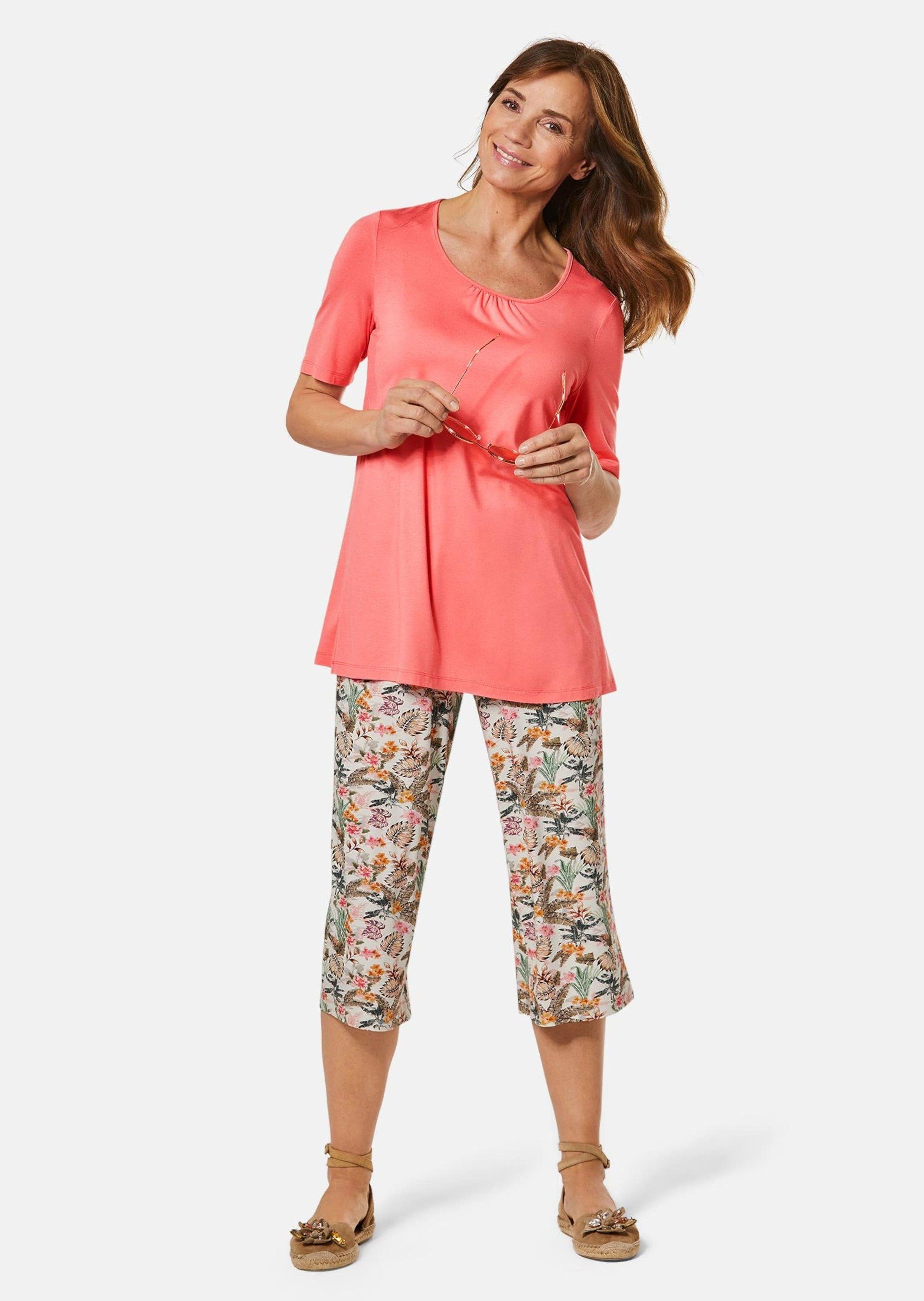 GOLDNER T-Shirt Zeitloses Shirt mit modernem Raffdetail