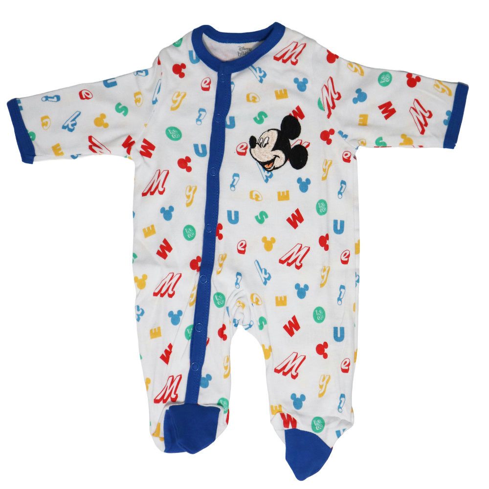 Disney Strampler Disney Mickey Maus Baby Kleinkind Strampler Einteiler Gr. 62 bis 92 baumwolle