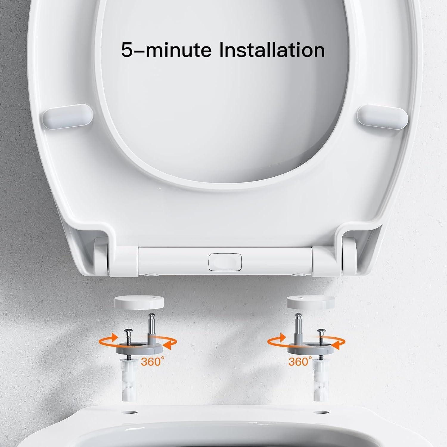 LuxusKollektion WC-Sitz Toilettendeckel WC Sitz mit Absenkautomatik Quick-Release Funktion – Bild 5 von 5