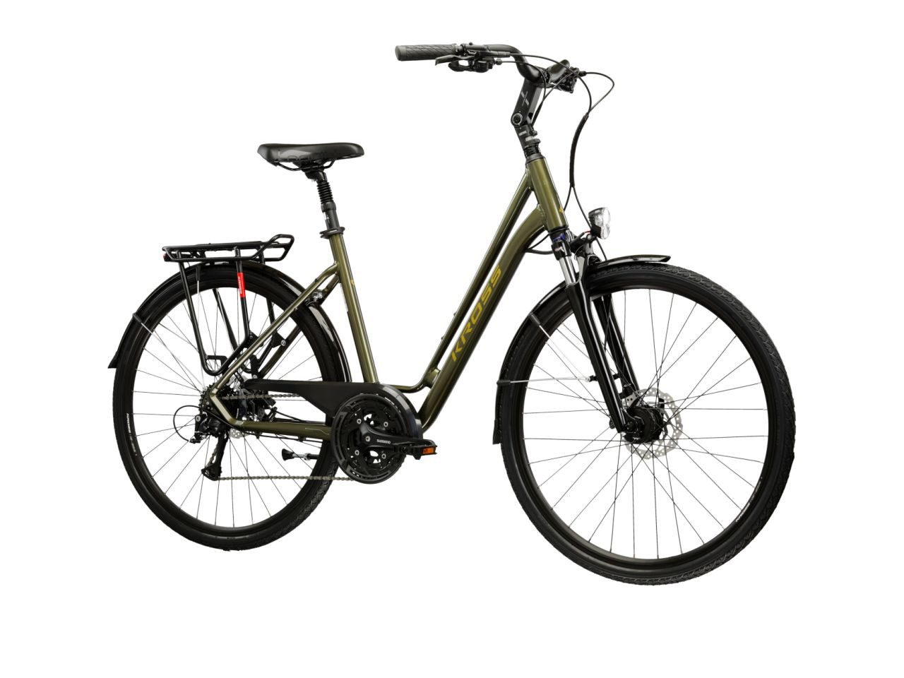 Kross Cityrad Sentio 4.0 Grün 27 Gänge, 27 Gang Shimano ACERA T3000 Schaltwerk, Kettenschaltung
