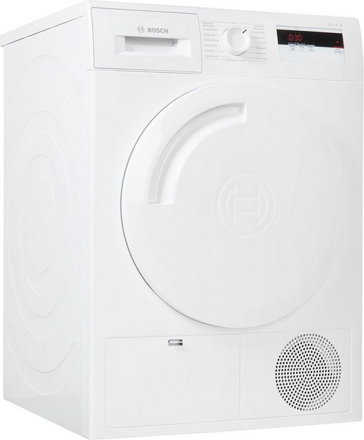Bosch WTH83002 Serie 4 Wärmepumpen-Trockner, 7 kg, Sensitive Drying System textilschonende Trommelstruktur, AutoDry optimale Trocknung, EasyClean einfache Filterreinigung, Endezeitvorwahl